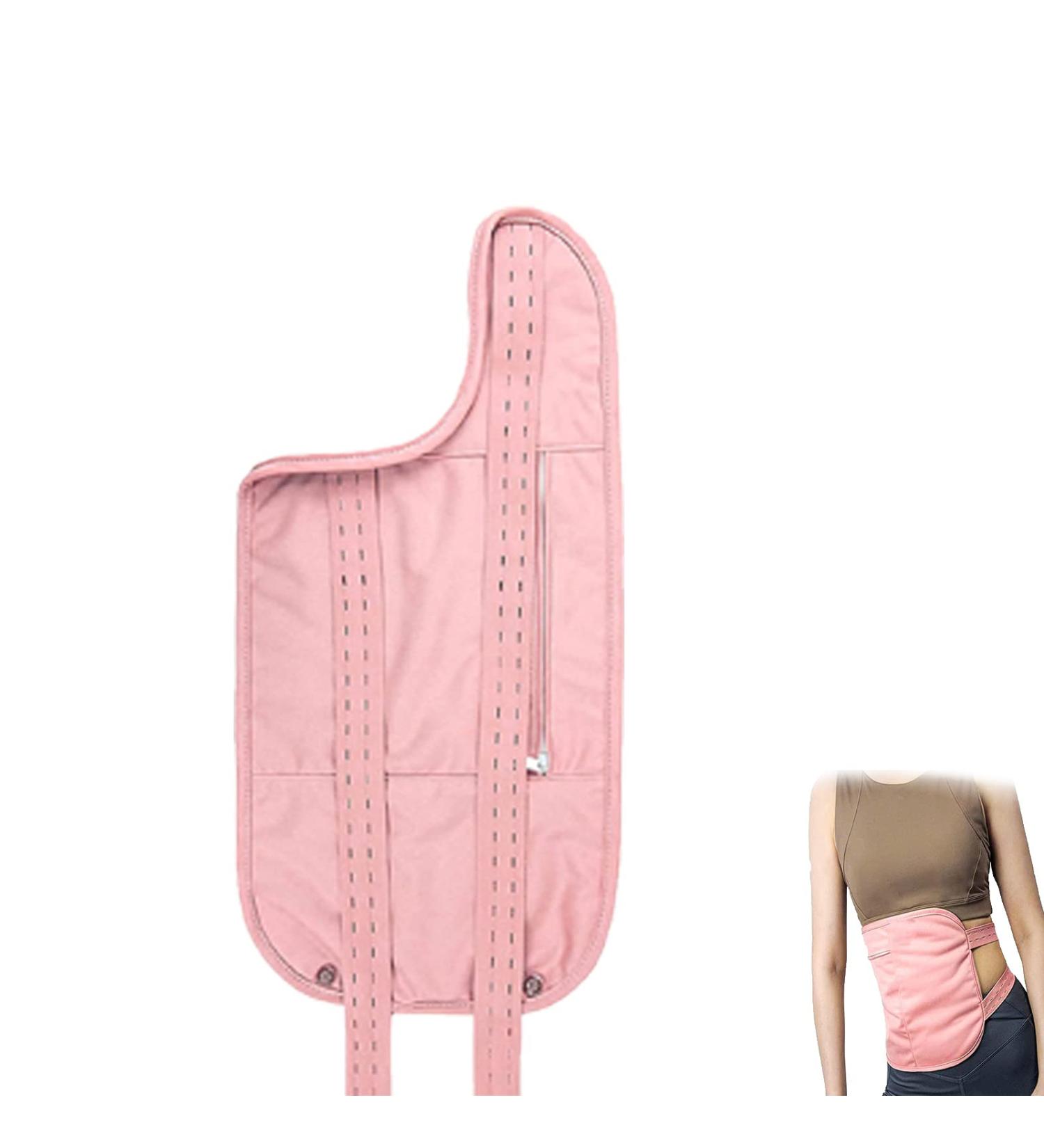 OotDay Organic Castor Oil Pack Wrap Kit - Reusable Compression Wrap for Waist & Neck Hot/Cold Therapy 24x48cm Pink - Buy Online on GoSupps.com