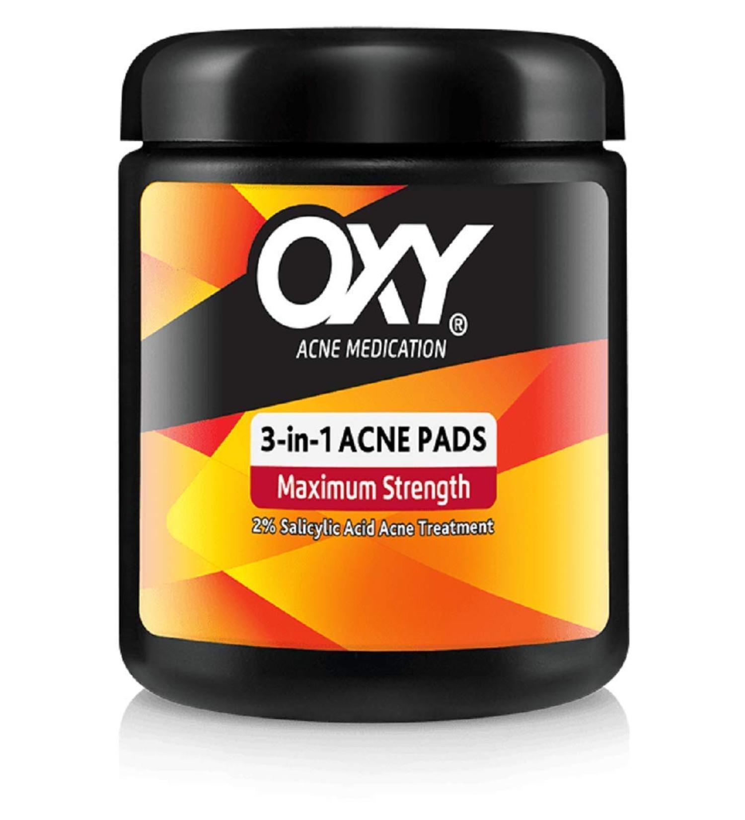 OXY Maximum Action 3-In-1 Treatment Pads 90 ea (Pack of 6)