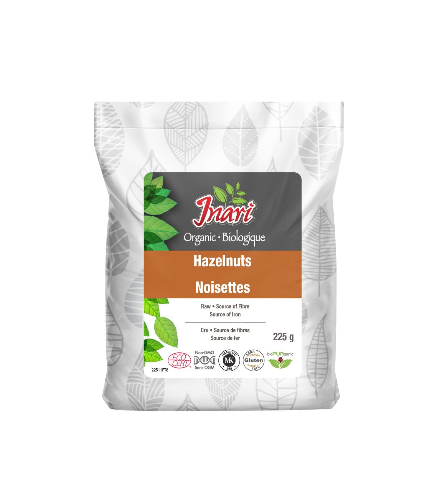 Inari Organic Hazelnuts Raw (Hulled) 225g - Buy Online on GoSupps.com