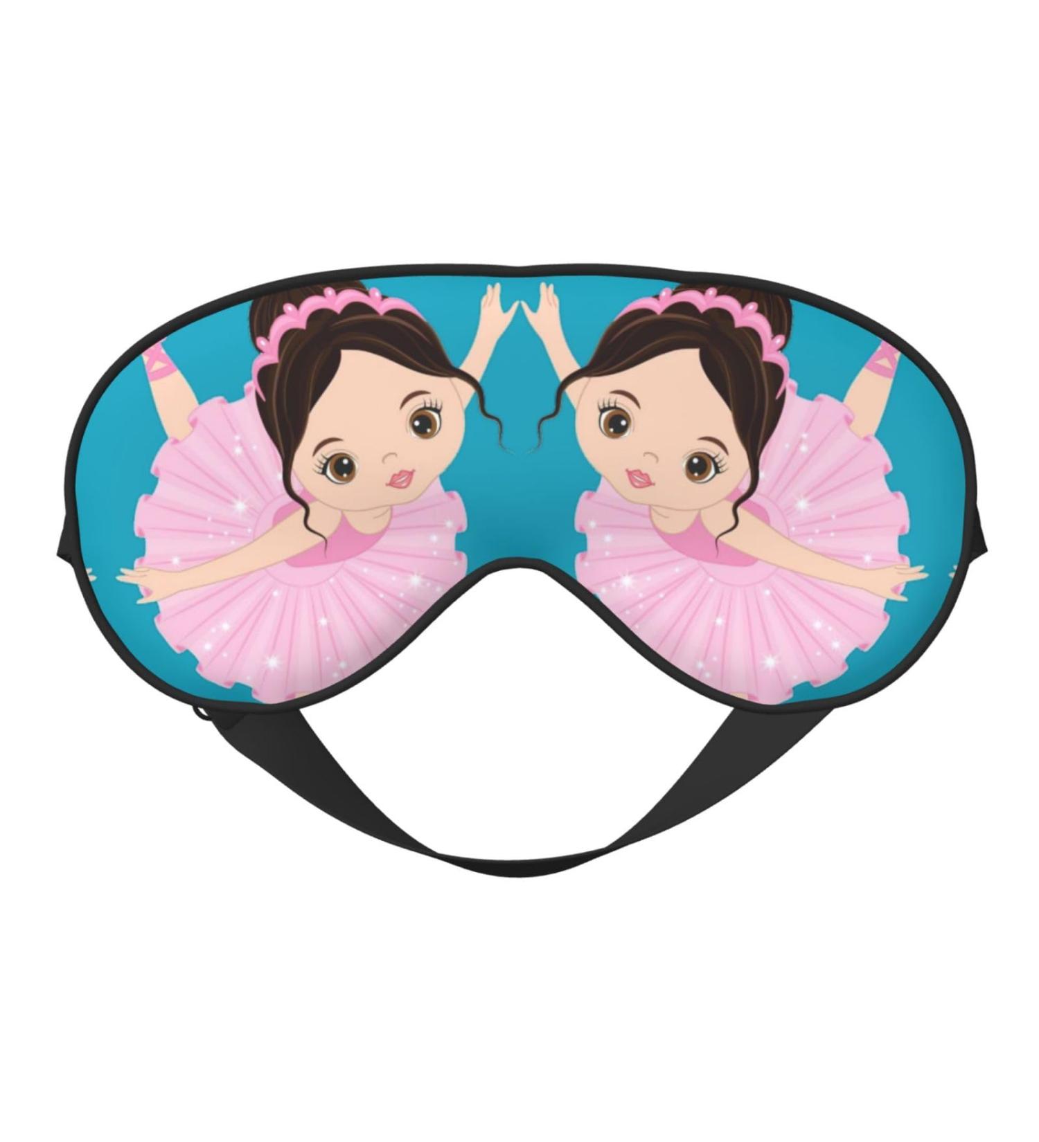 BREAUX Little Ballerina Dancing Girl Print Eye Mask - Double Sided Blackout Sleep Mask for Women & Men | International Shipping Available - Buy Online on GoSupps.com