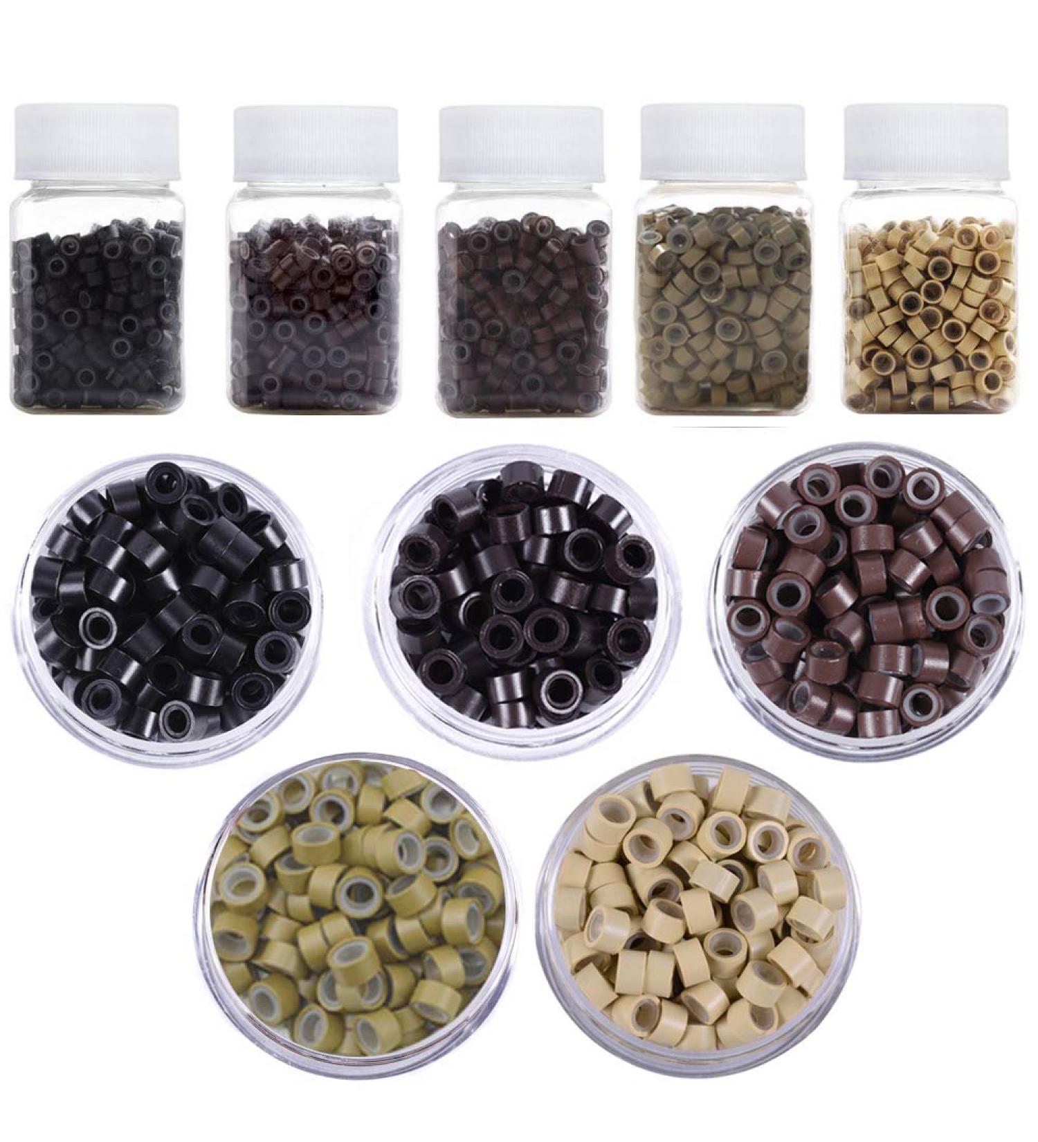 Kalolary 2500PCs Microrings - 5mm Micro Link Rings for Thick Hair Extensions & Professional Hair Experience Tools - International Shipping Available - Buy Online on GoSupps.com