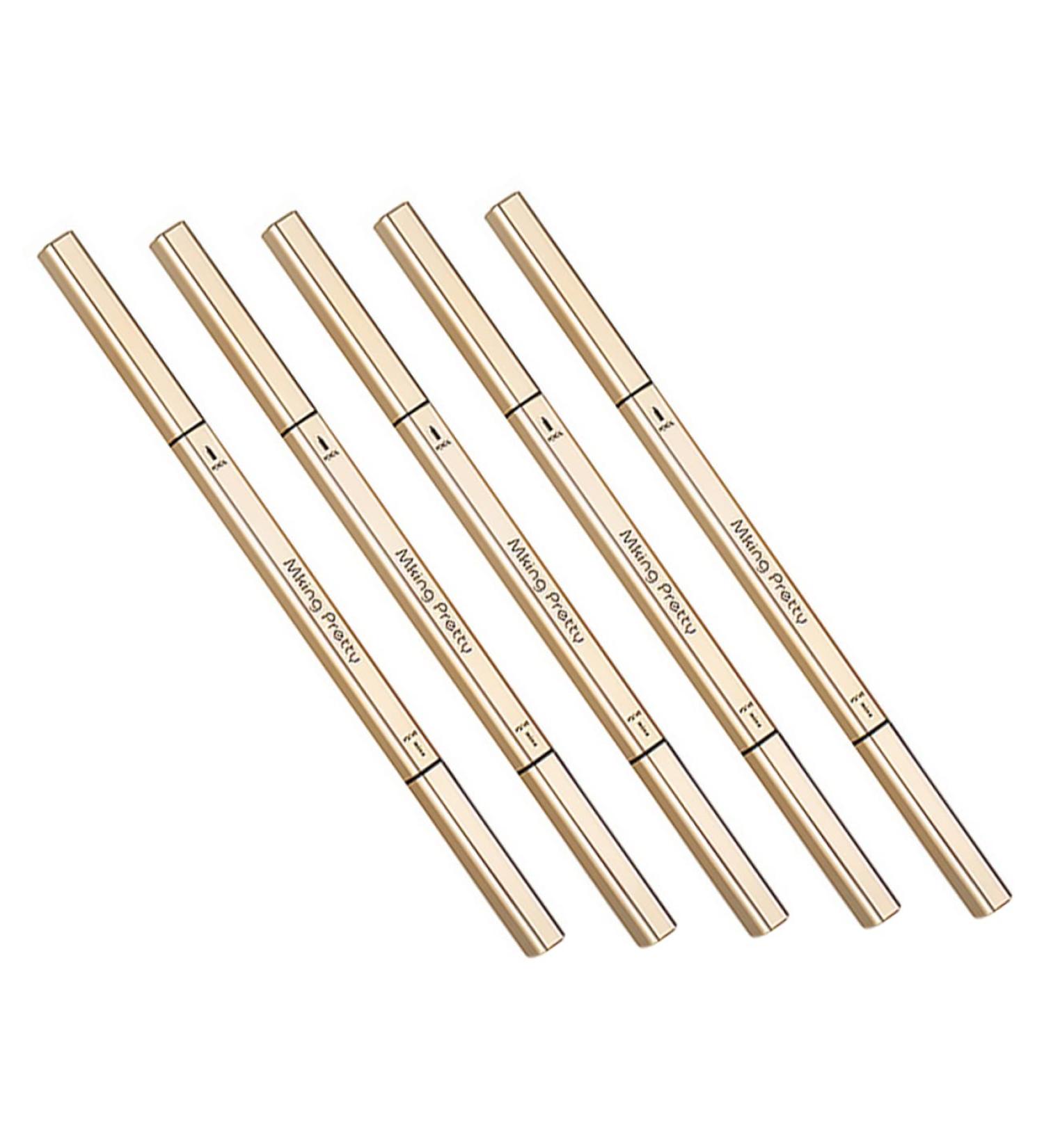 Mikinona 5pcs Double Ended Eyebrow Pencil Double- Head Eyebrow Pens Eyebrow Makeup Tools Eyebrow Ink Plastic - Buy Online on GoSupps.com