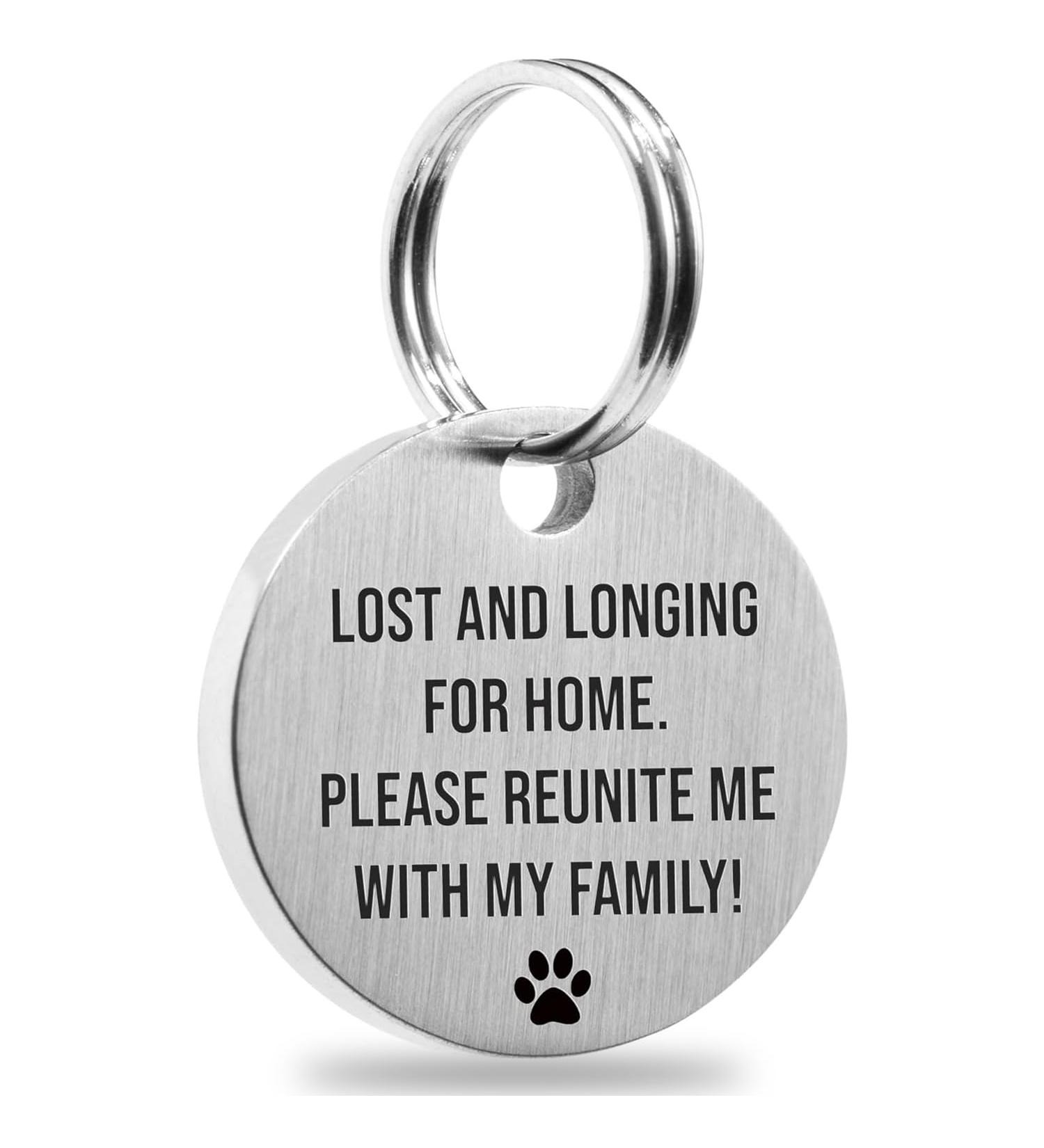 EIO Personalised 21mm Round Stainless Steel Pet Tag - Custom Deep Engraved Dog Collar Tag for Scratch Resistance - Personalize with Your Text - Buy Online on GoSupps.com
