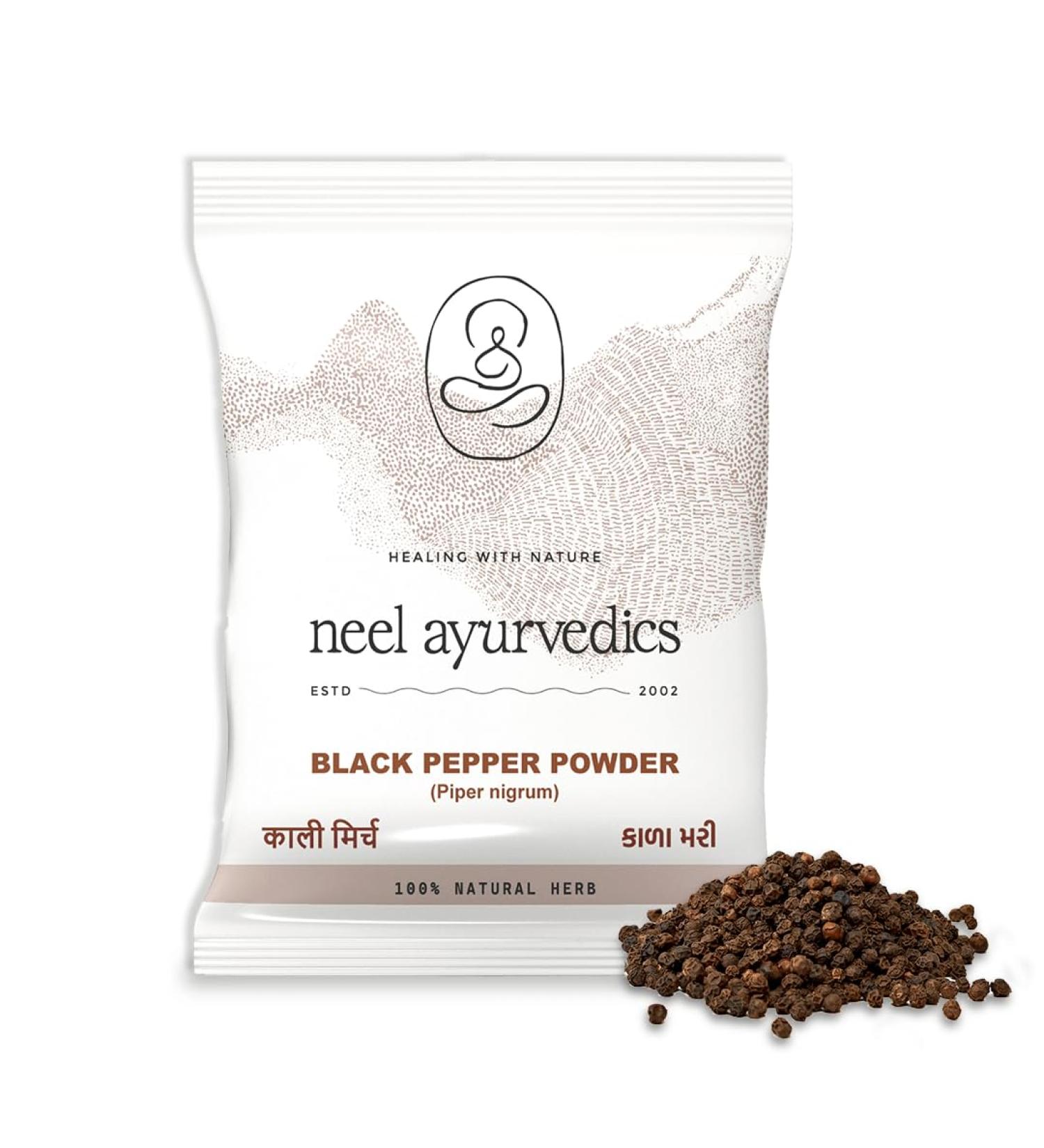 Neel Ayurvedics Kali Mirch Black Pepper Black Mari Powder 300 GM - Buy Online on GoSupps.com