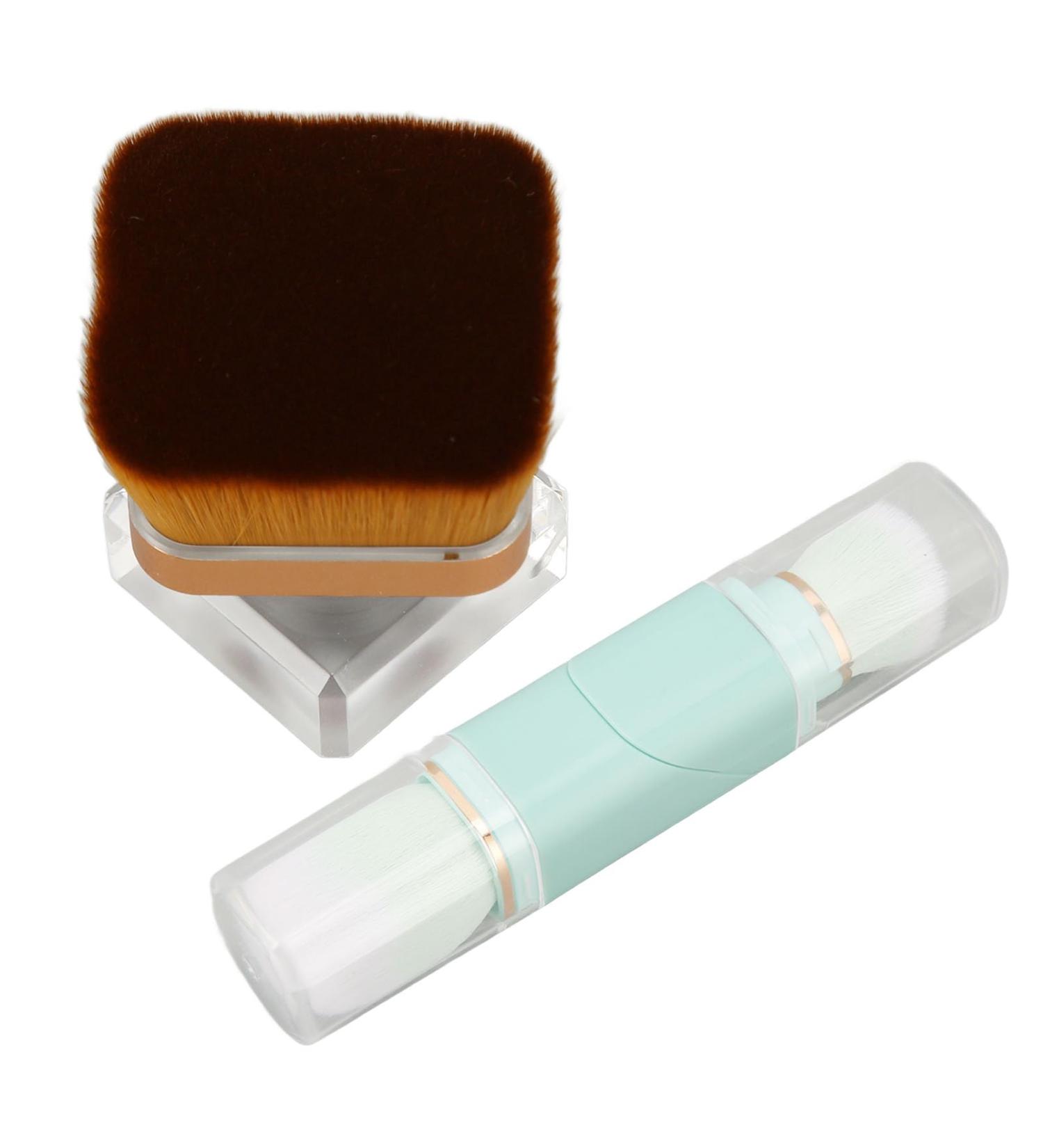 Double Ended Makeup Brush Soft Hair Liquid Foundation Brush to Prevent Deformation 2 Pieces for Home Use - Buy Online on GoSupps.com