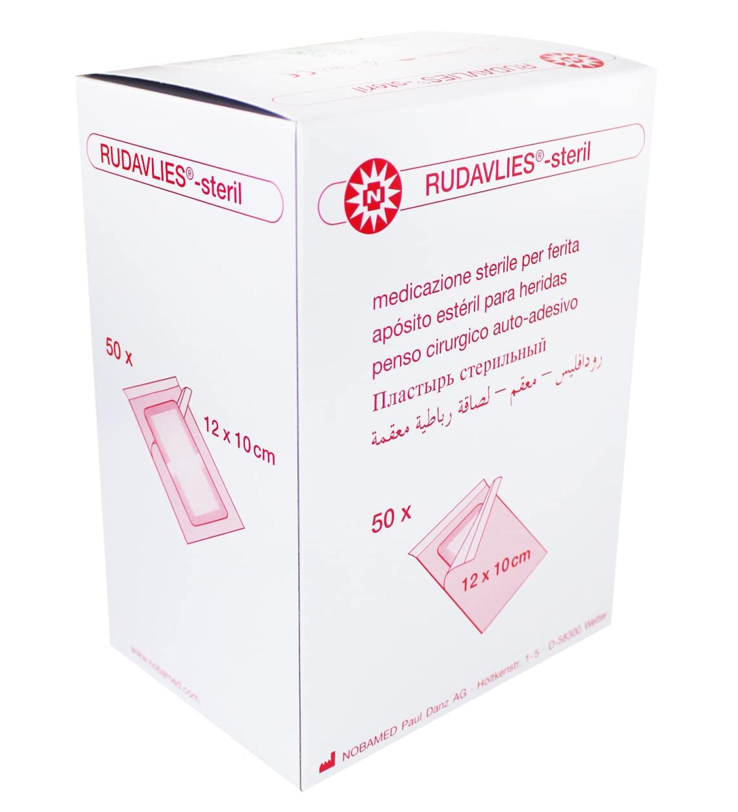 Noba Rudavlies Sterile Dressing Plaster 12x10cm Wound Dressing 50 Pieces | International Shipping Available - Buy Online on GoSupps.com
