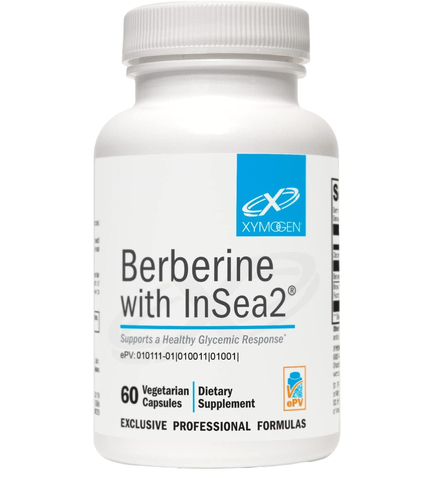 XYMOGEN Berberine with InSea2 - Berberine Supplement 500mg - Daily Metabolic Support Supplement - Wildcrafted Brown Seaweed Polyphenols - Support Wellness & Digestive Balance (60 Capsules) - Buy Online on GoSupps.com