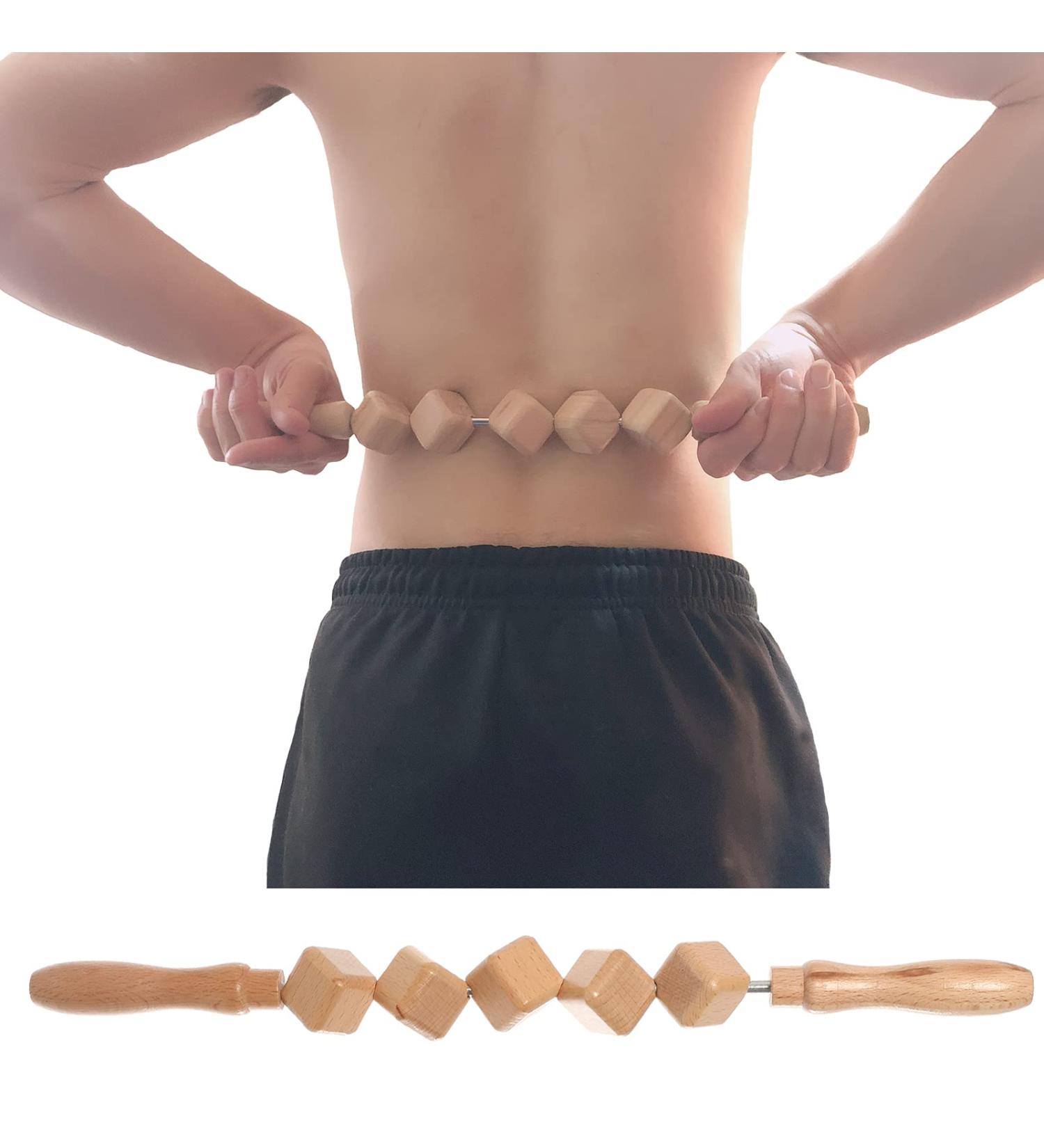 Fanwer Wood Therapy Massage Roller - Anti Cellulite Maderoterapia Colombiana for Full Body Muscle Pain Relief (15.76 inches) - Buy Online on GoSupps.com