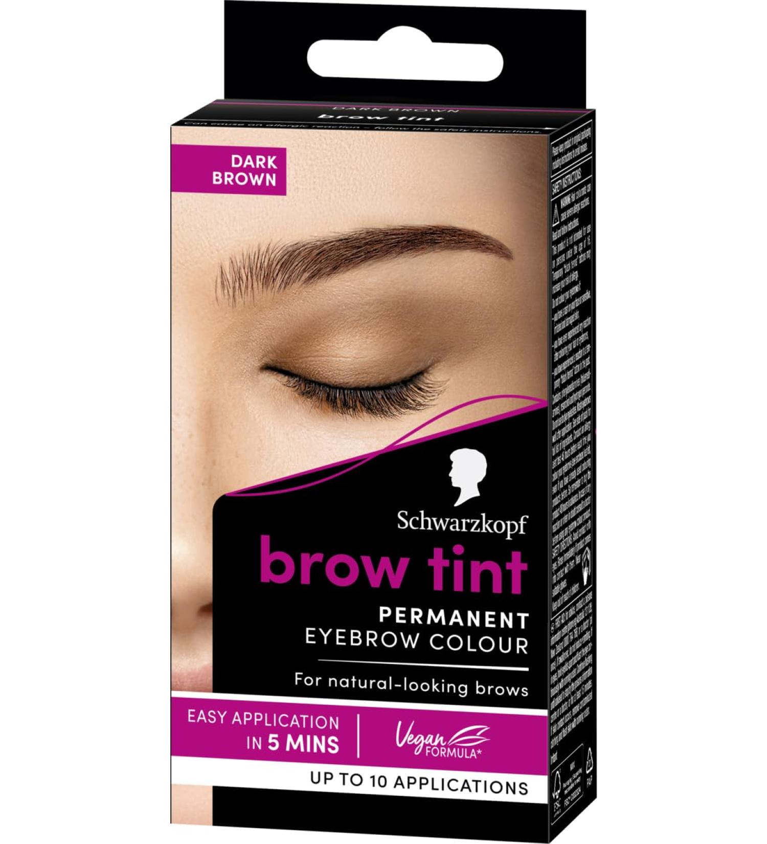 Schwarzkopf Brow Tint - Professional Dark Brown Eyebrow Color - Buy Online on GoSupps.com