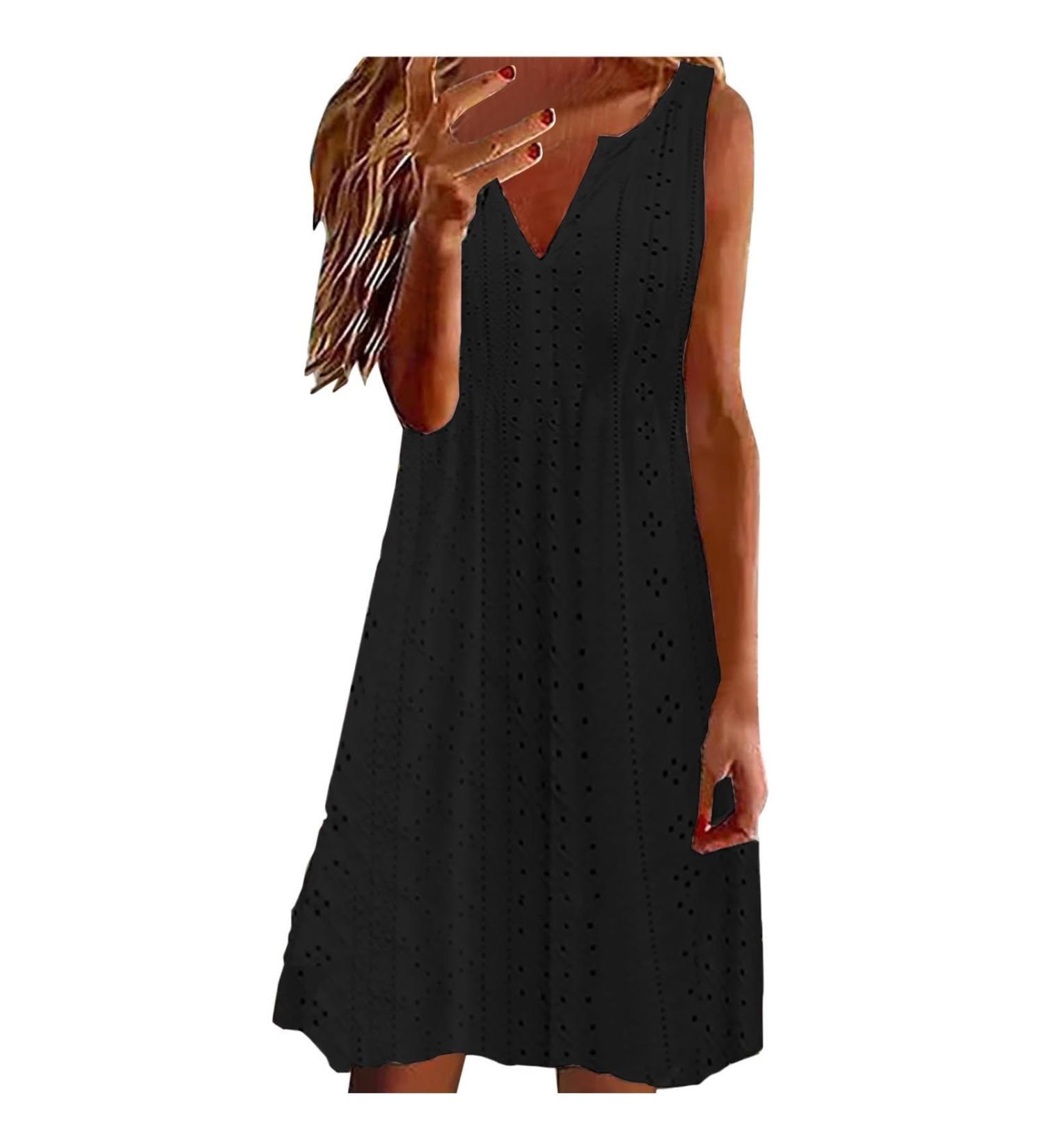 Womens Summer Stripe Maxi Dress Short Sleeve V Neck Casual Loose Long Beach Split Dresses Fit and Flare Dress E-black Large - Buy Online on GoSupps.com