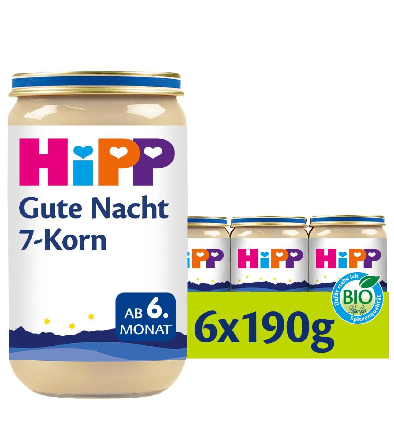 HiPP 7-Grain Baby Cereal (6-Pack) - 190g Each | Organic & Nutritious International Shipping - Buy Online on GoSupps.com