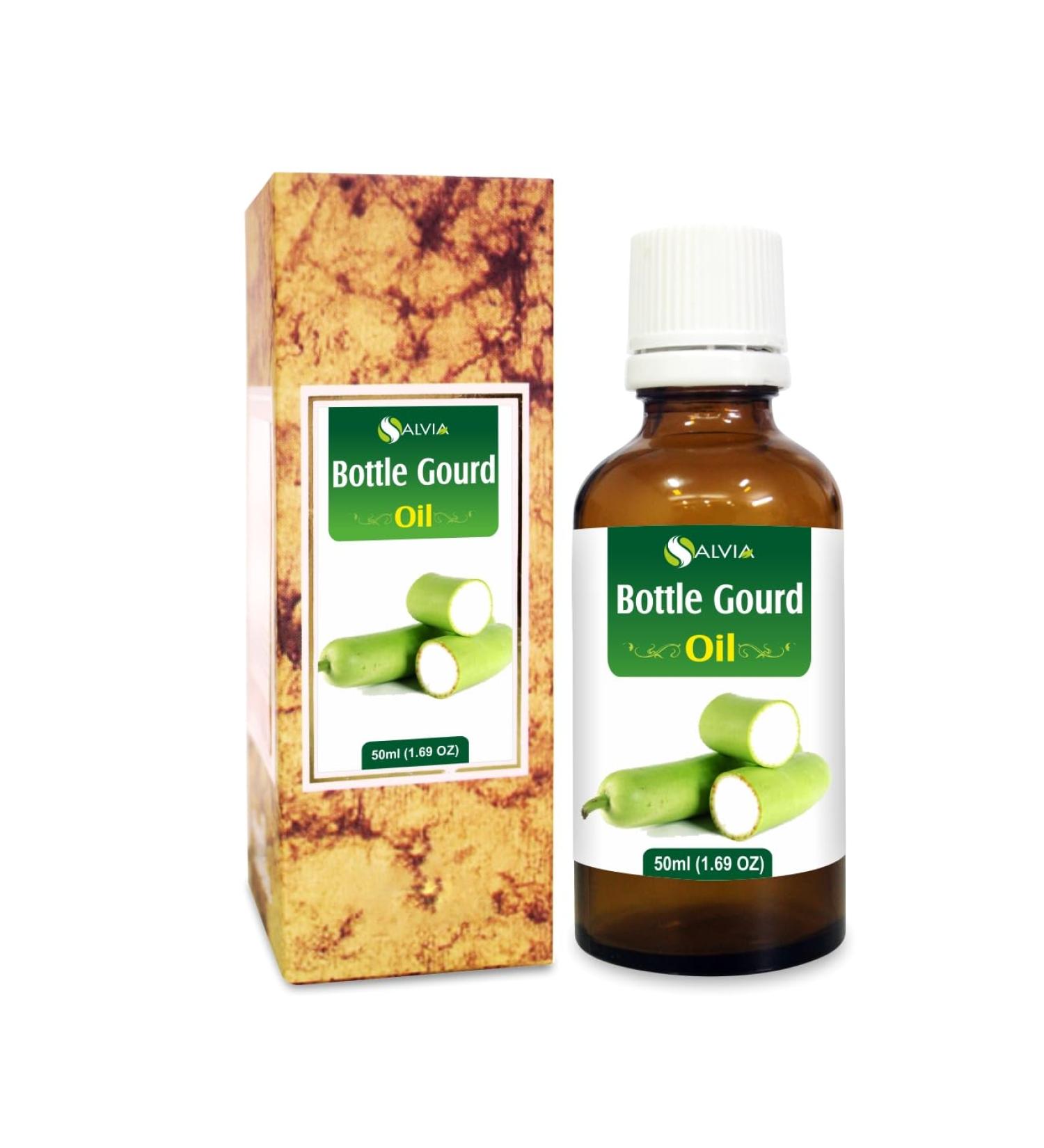 Salvia Bottle Gourd Oil (Lagenaria Siceraria) Natural & Pure Carrier Oil - (50ml) / 1.69 Fl Oz Pale Yellow