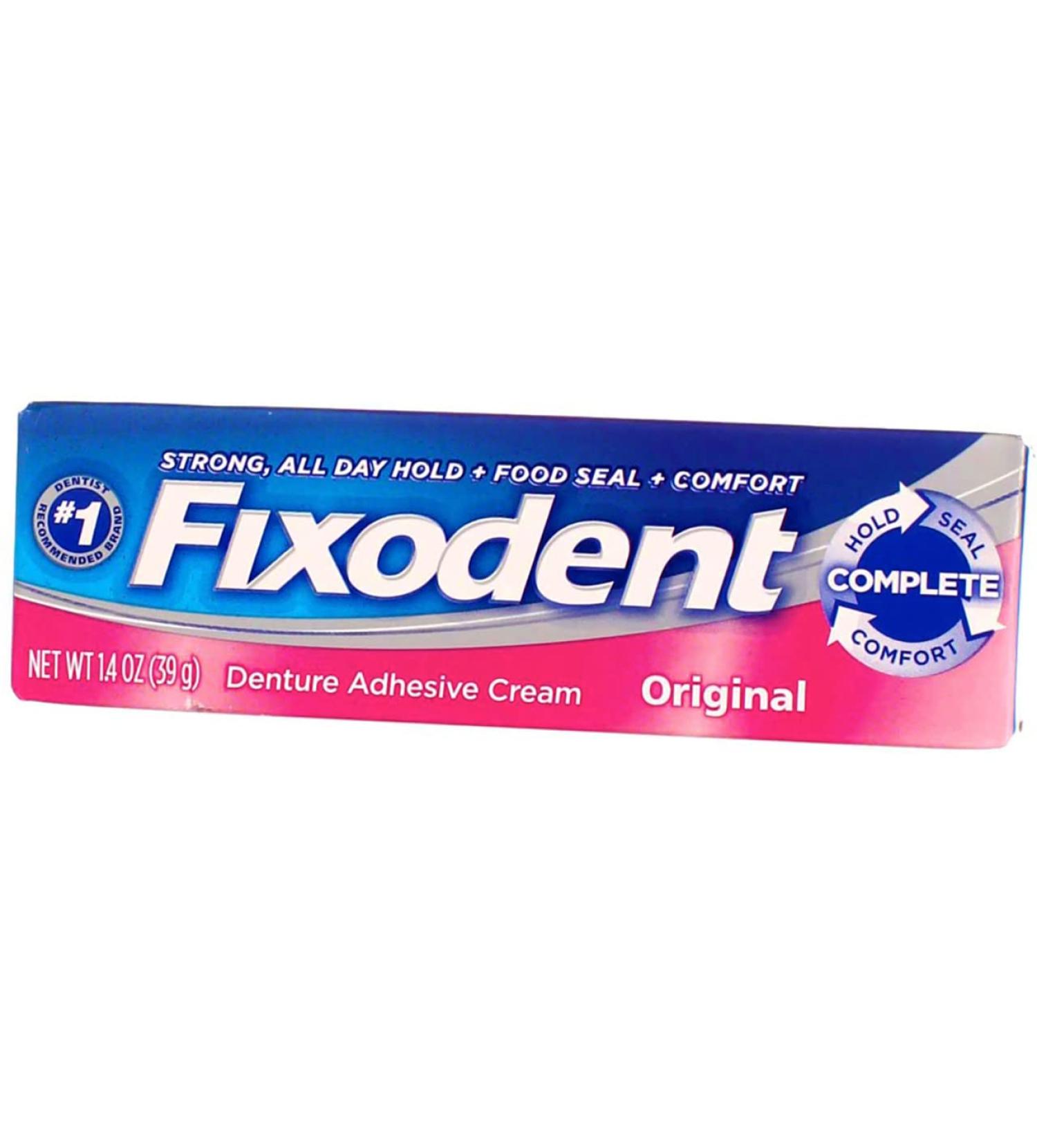 Fixodent Denture Adhesive Cream Original 1.40 oz - Pack of 3 - Buy Online on GoSupps.com