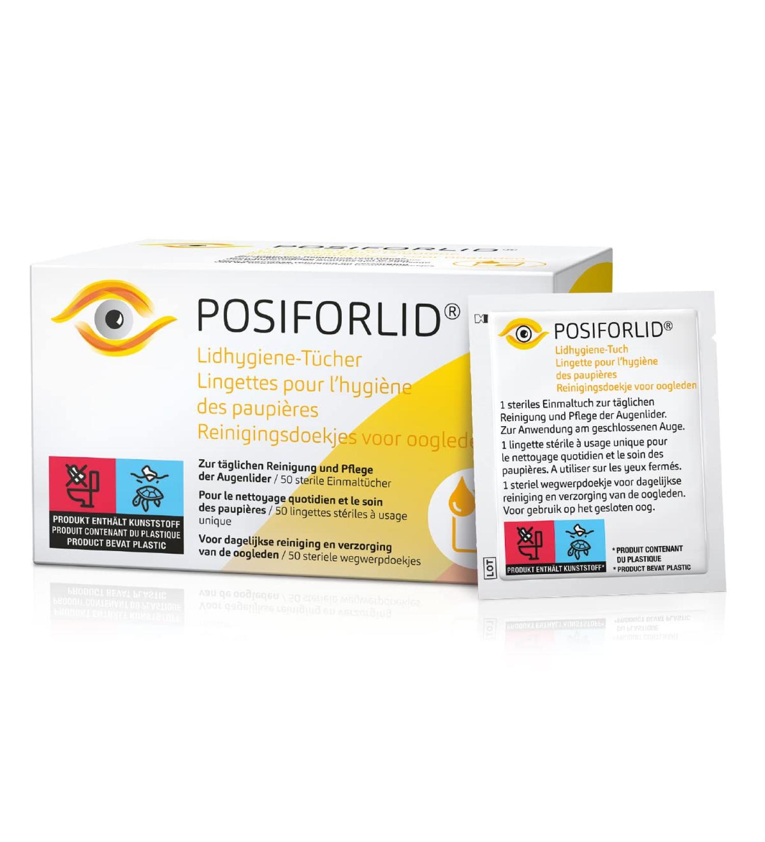 Buy POSIFORLID Eyelid Hygiene Wipes - Pre-Moistened Sterile Wipes for Clean Eyes - 50 Pieces Affordable International Shipping - Buy Online on GoSupps.com