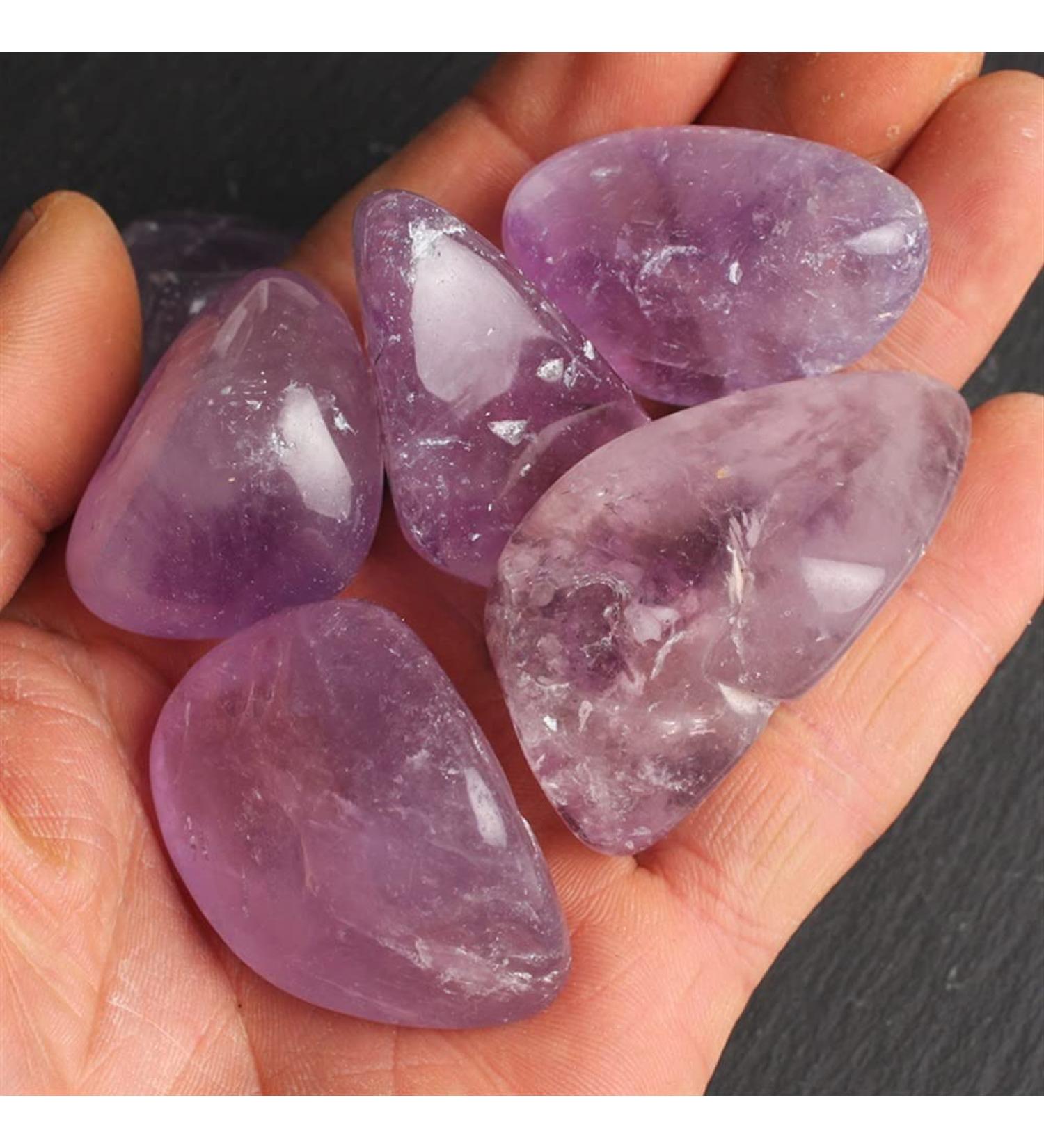 Natural Crystal Rough Natural Quartz Crystal 100g Natural Stones and Crystals Violet Amethyst Quartz Crystal Polished Tumbled Stone Specimen for Home Decoration Home Office Decor - Buy Online on GoSupps.com