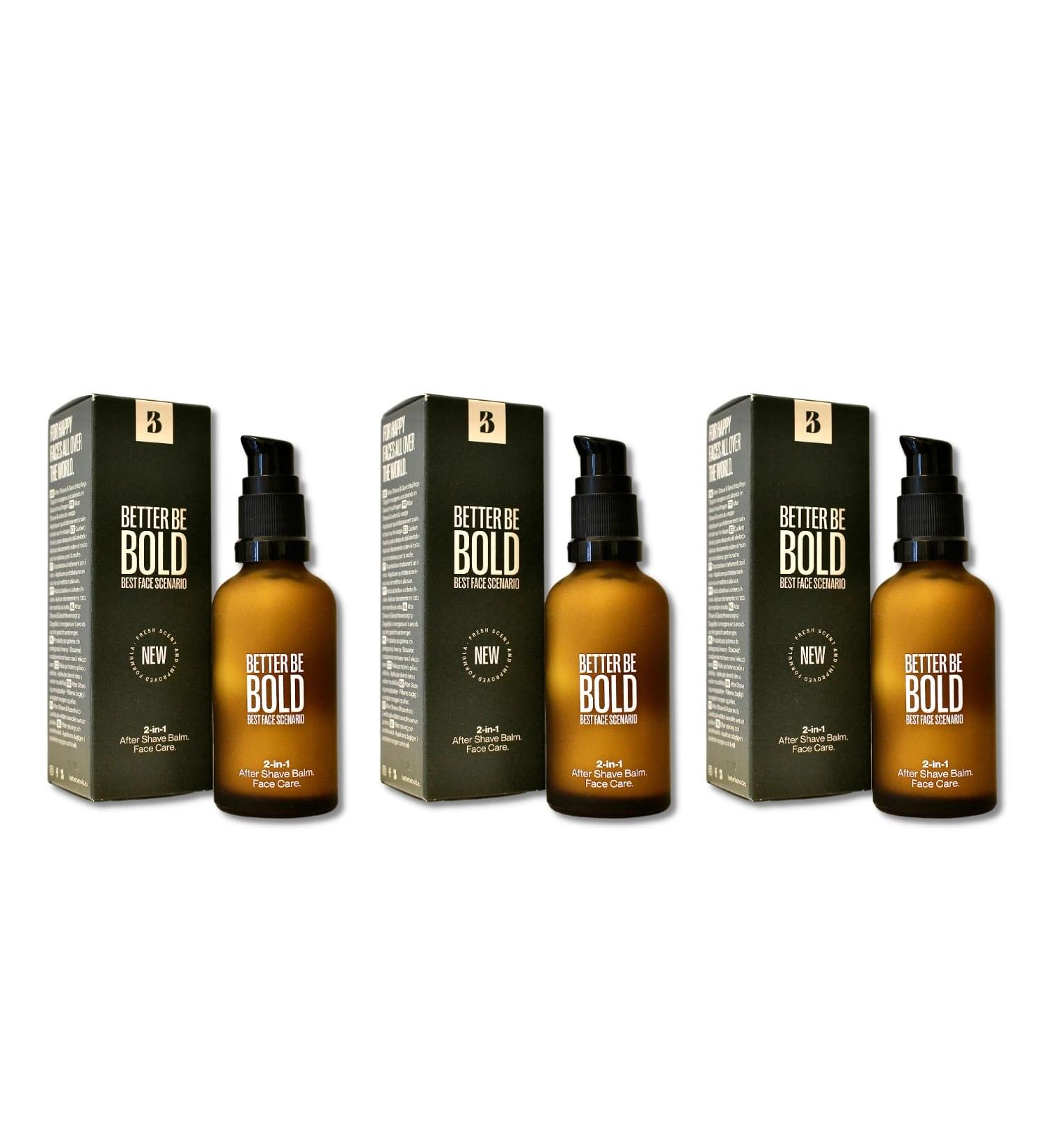 BETTER BE BOLD 2-in-1 After Shave Balm & Face Cream - 3x 50ml Value Pack | Perfect for Men s Skincare - Buy Online on GoSupps.com