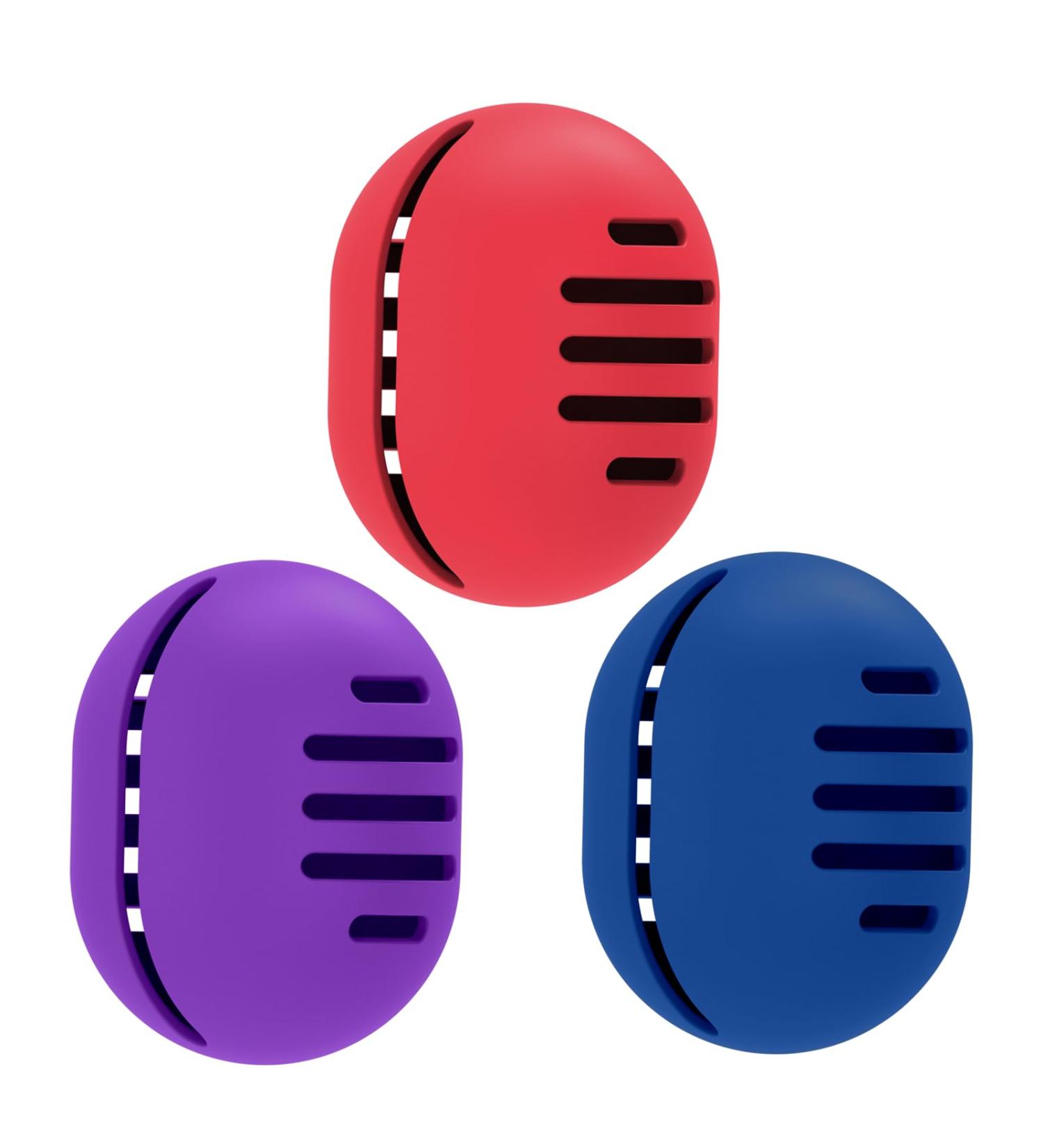 Fauxomor Makeup Sponge Holder - 3 Pack Silicone Beauty Blender Travel Bag | Sustainable & Portable Red Blue Purple - Buy Online on GoSupps.com