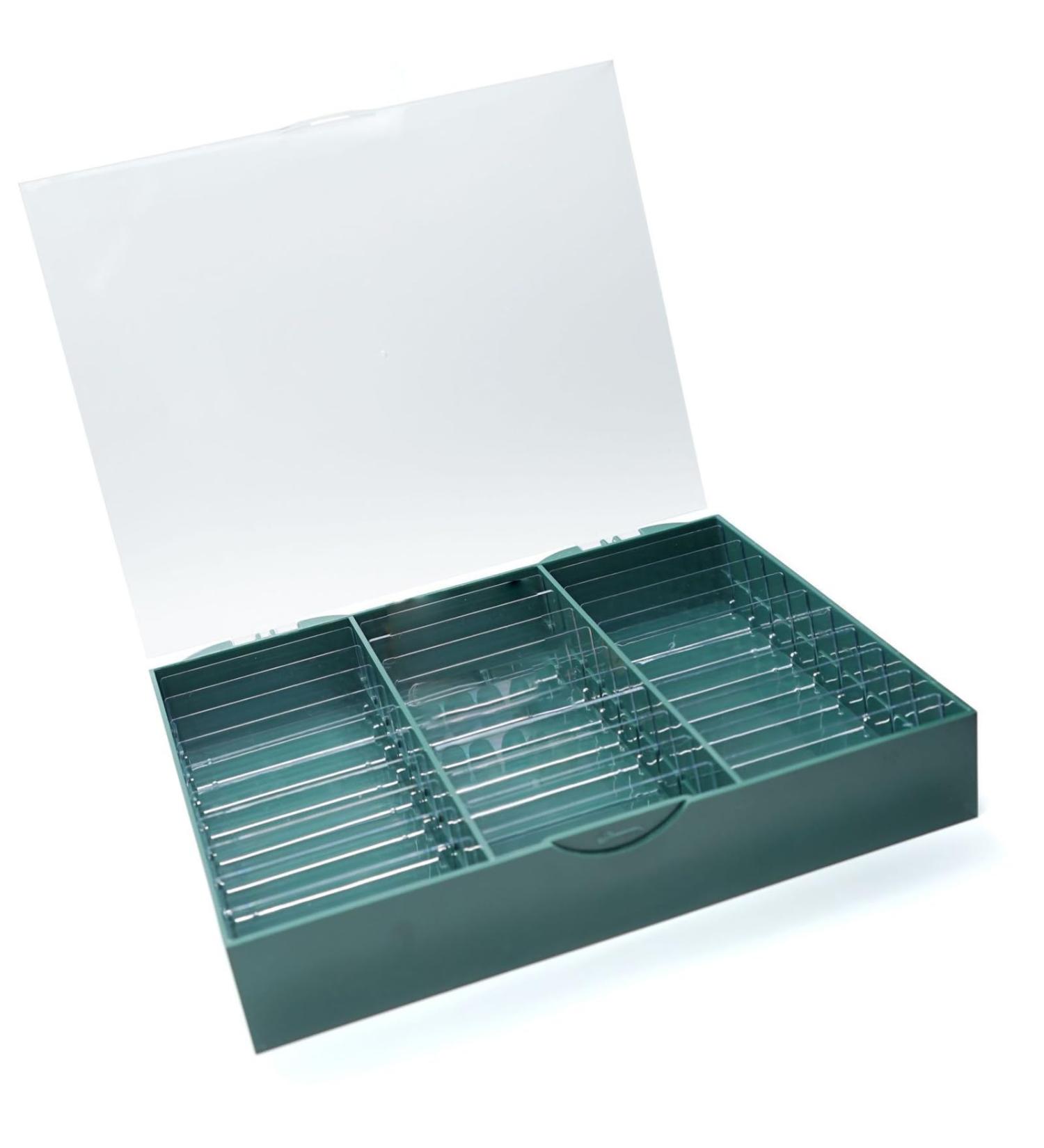 Transparent Dustproof Box For False Nails Art Keep Your Masterpieces Clean Adjustable Dividers Easy To Carry Storage Case For Nails Art Dark Green - Buy Online on GoSupps.com