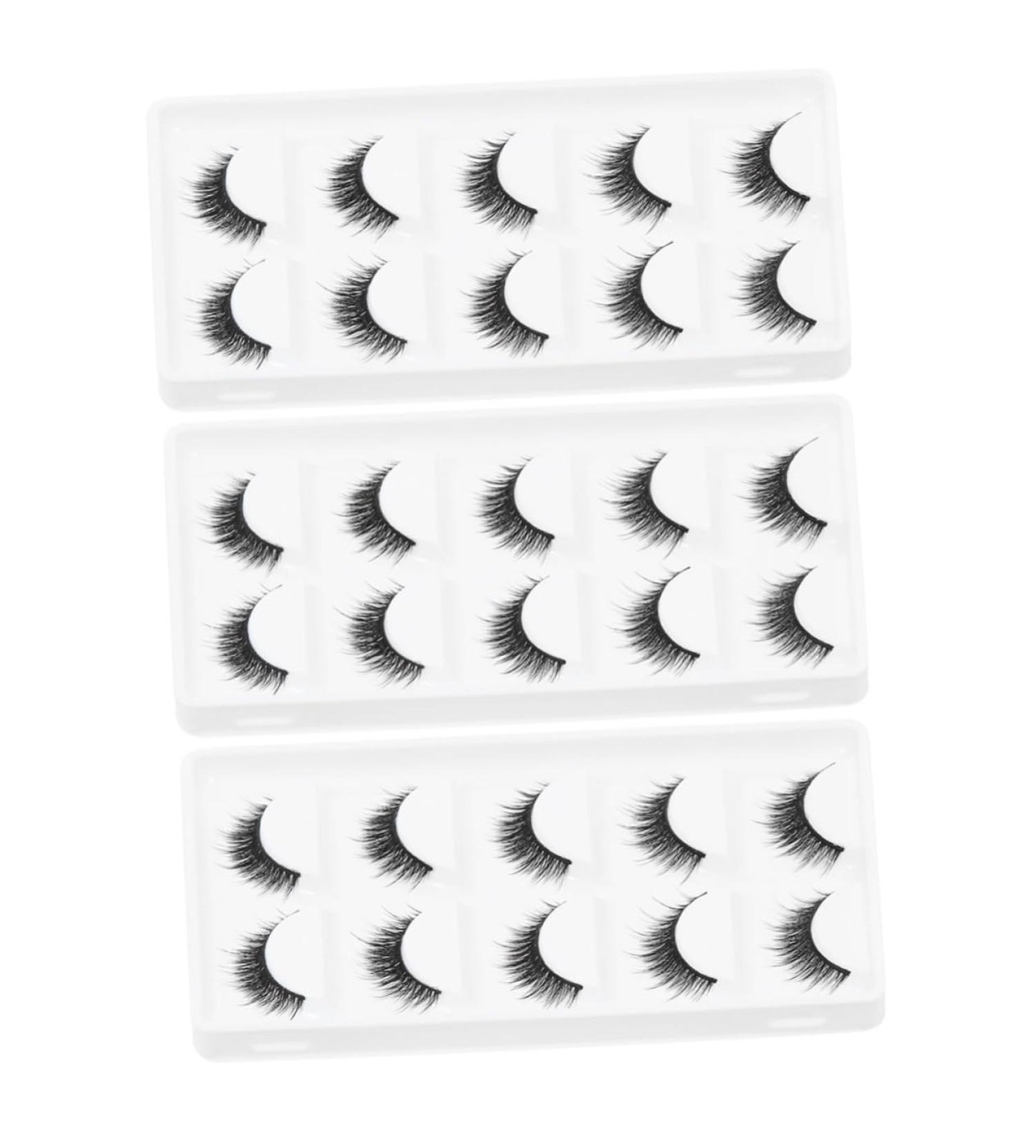 Beavorty 15 Pairs short false eyelashes reusable eyelashes false lashes Makeup lash makeup eyelashes reusable manmade eyelashes 3d fake eyelashes Accessories fluffy 6d artificial fiber - Buy Online on GoSupps.com