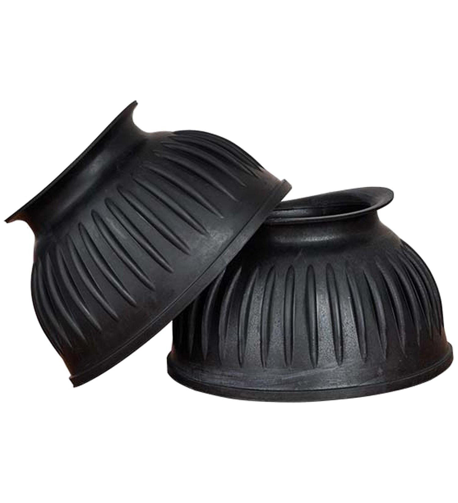 TdeT Rubber Hoof Protectors Closed Black XXL