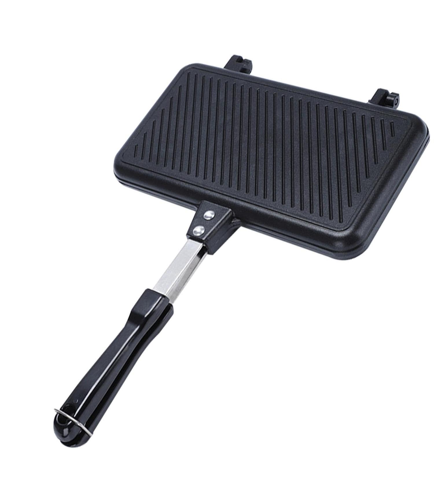 Durable Double-Sided Frying Pan Detachable Double-Sided Sandwich fry Pan Sandwich Baking Pan Double-Sided with Heat-Resistant Handles Non-Stick Double Sided Breakfast Sandwich Maker for Toast - Buy Online on GoSupps.com