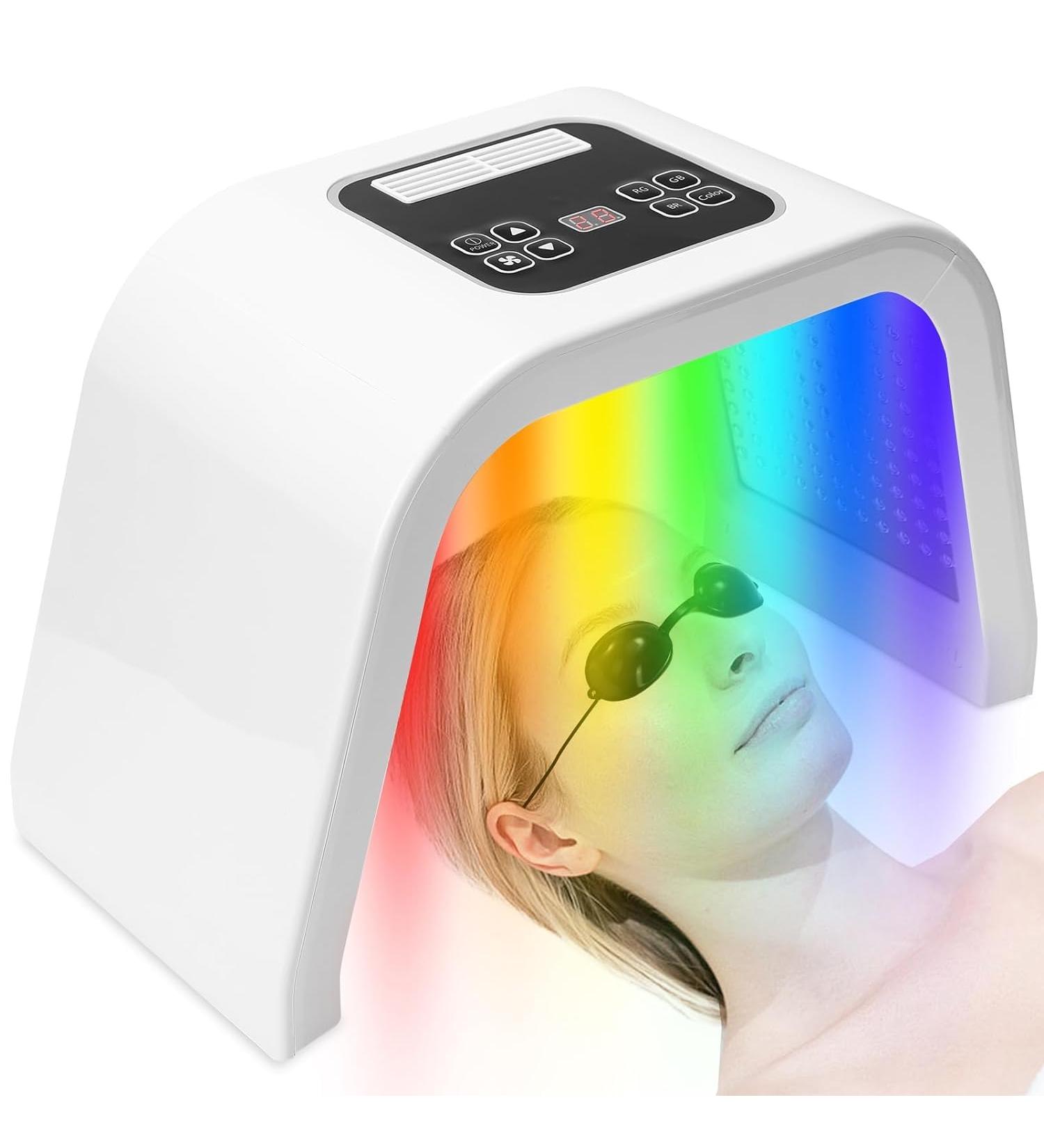 7 colour LED Therapy Light Face Mask LED Light Therapy Red Light Facial Body Skin Care SPA Beauty Equipment for Home Use - Buy Online on GoSupps.com