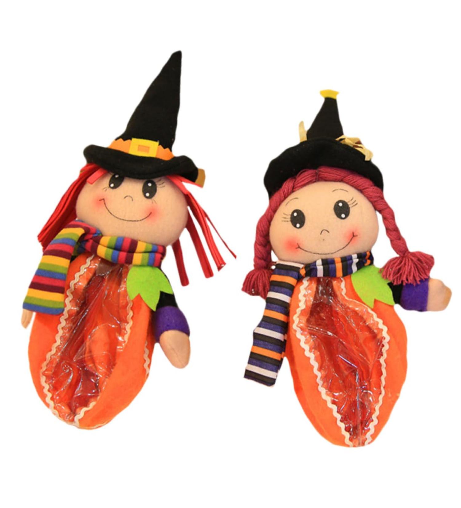 Healeved 2pcs Candy Bag Halloween Theme Pouch Halloween Party Favors Halloween Candy Kids Clear Bags for Favors Halloween Party Bags Halloween Party Favor Bags Gift Cloth Child The Witch - Buy Online on GoSupps.com