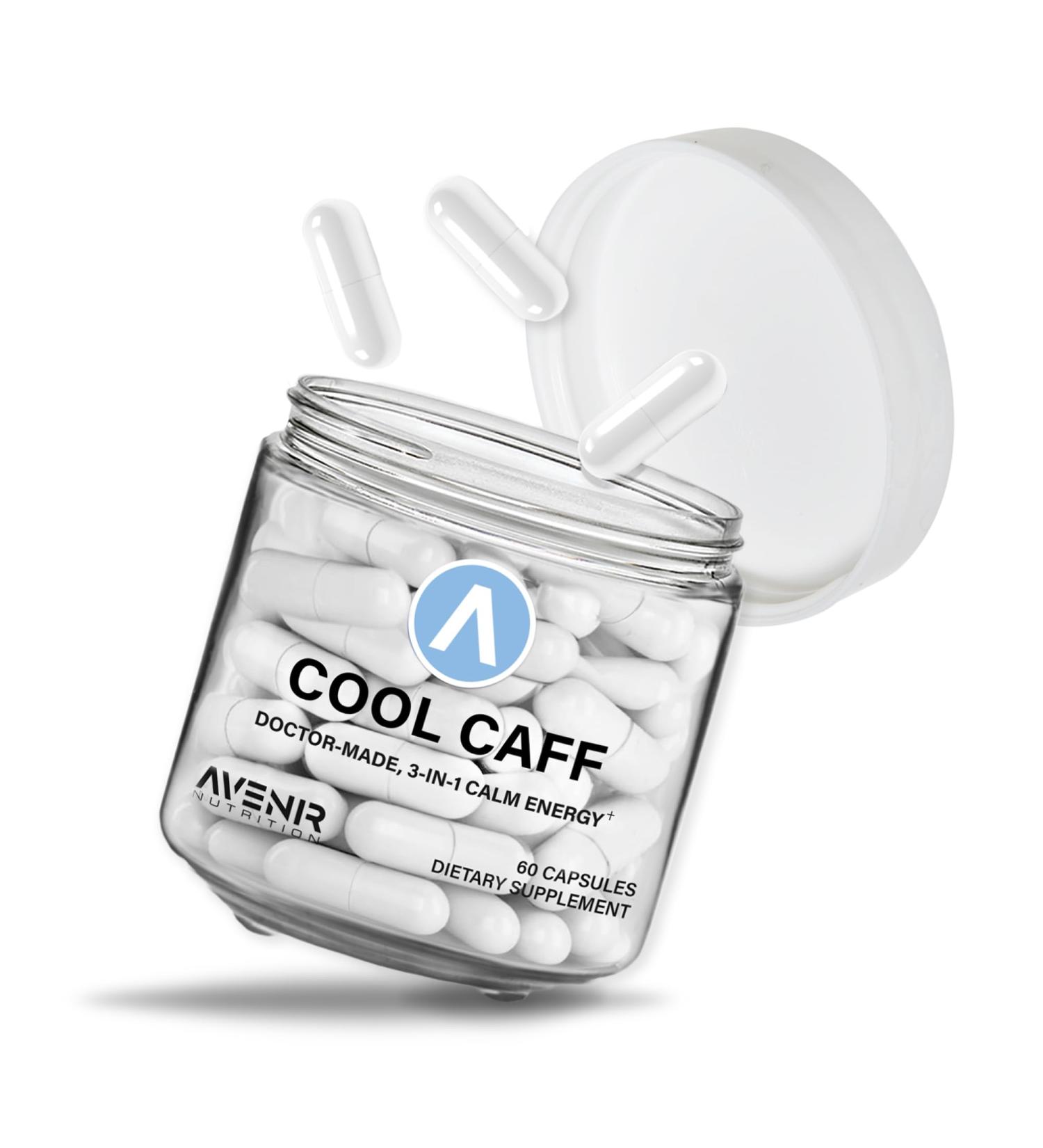 Buy Cool Caff Energy Supplements - L Theanine & Caffeine for Energy & Focus | Pre Workout for Men & Women | 60 Capsules - Buy Online on GoSupps.com