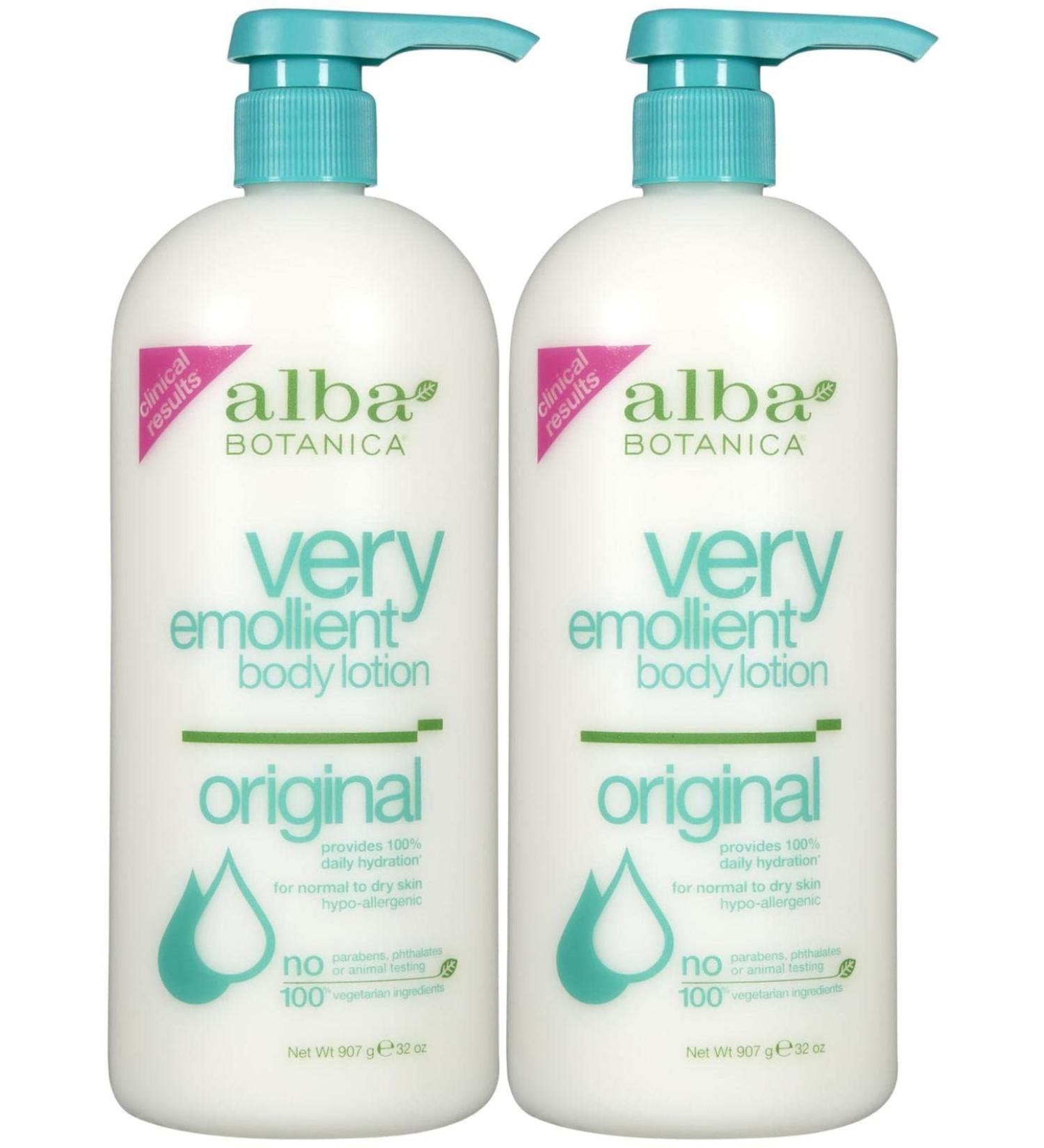 Alba Botanica Very Emollient Body Lotion - Original - 32 Ounce (Pack of 2)
