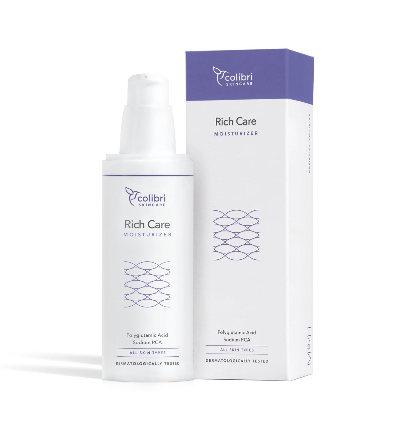 colibri skincare RICH CARE MOISTURIZER (80ml) - Moisturizing face cream soothing and strengthening care as a face cream for dry skin moisturizing anti-wrinkle cream - Buy Online on GoSupps.com