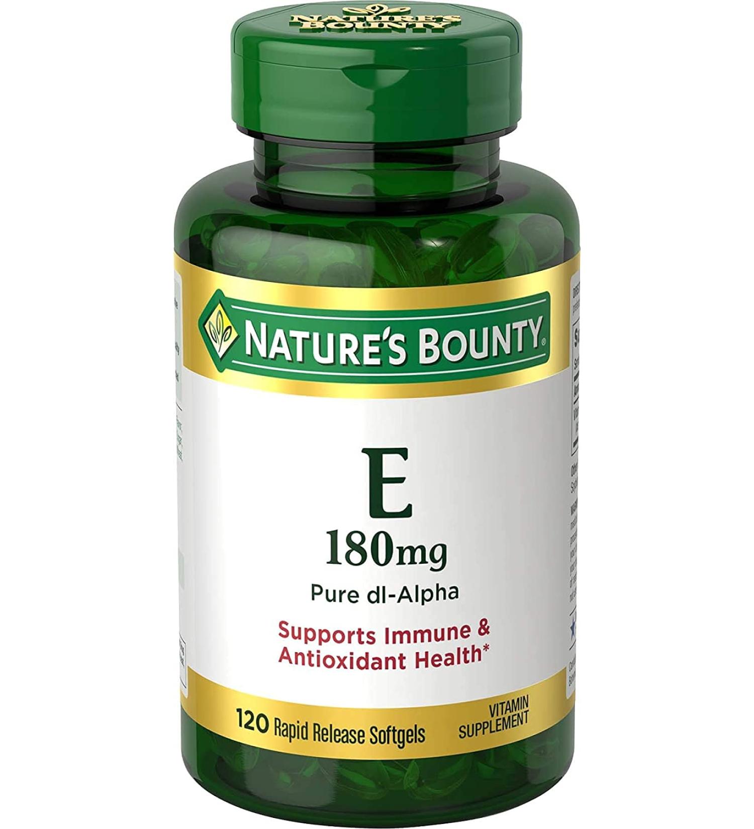 Nature's Bounty DL-Alpha 400IU Softgels | High Quality Vitamin E Supplement - Buy Online on GoSupps.com