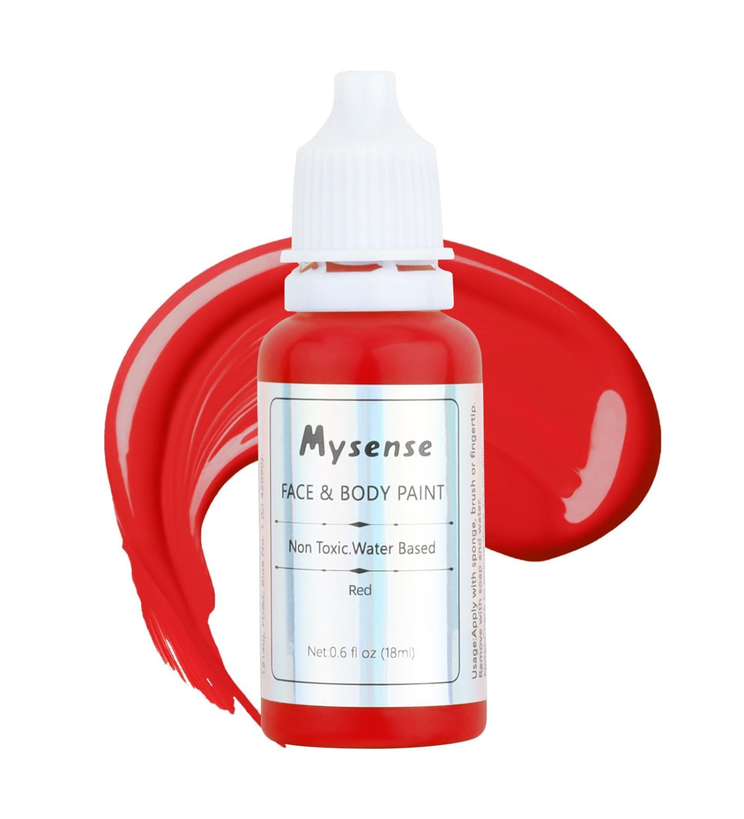 Mysense Red Face Body Paint 0.6OZ - Washable Non-toxic SFX Makeup for Halloween Costume and Cosplay - Buy Online on GoSupps.com