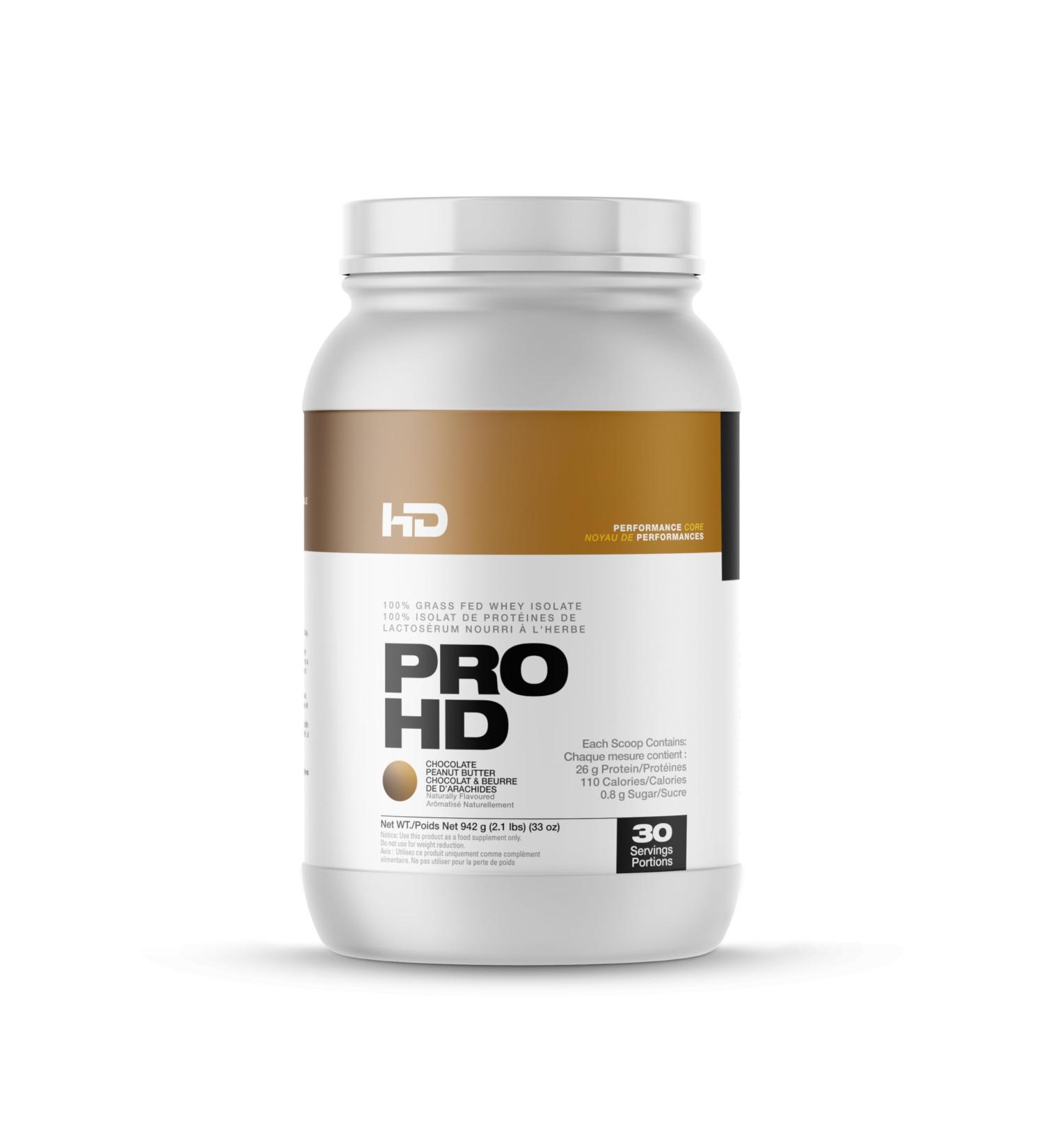 HD MUSCLE ProHD Whey Isolate Protein Powder | 100% Grass Fed Whey Isolate | 25g Protein Fat Free Low Sugar Low Carb Low Lactose | 30 Servings 2.2LB (Chocolate Peanut Butter) Chocolate Peanut Butter 2.2LB