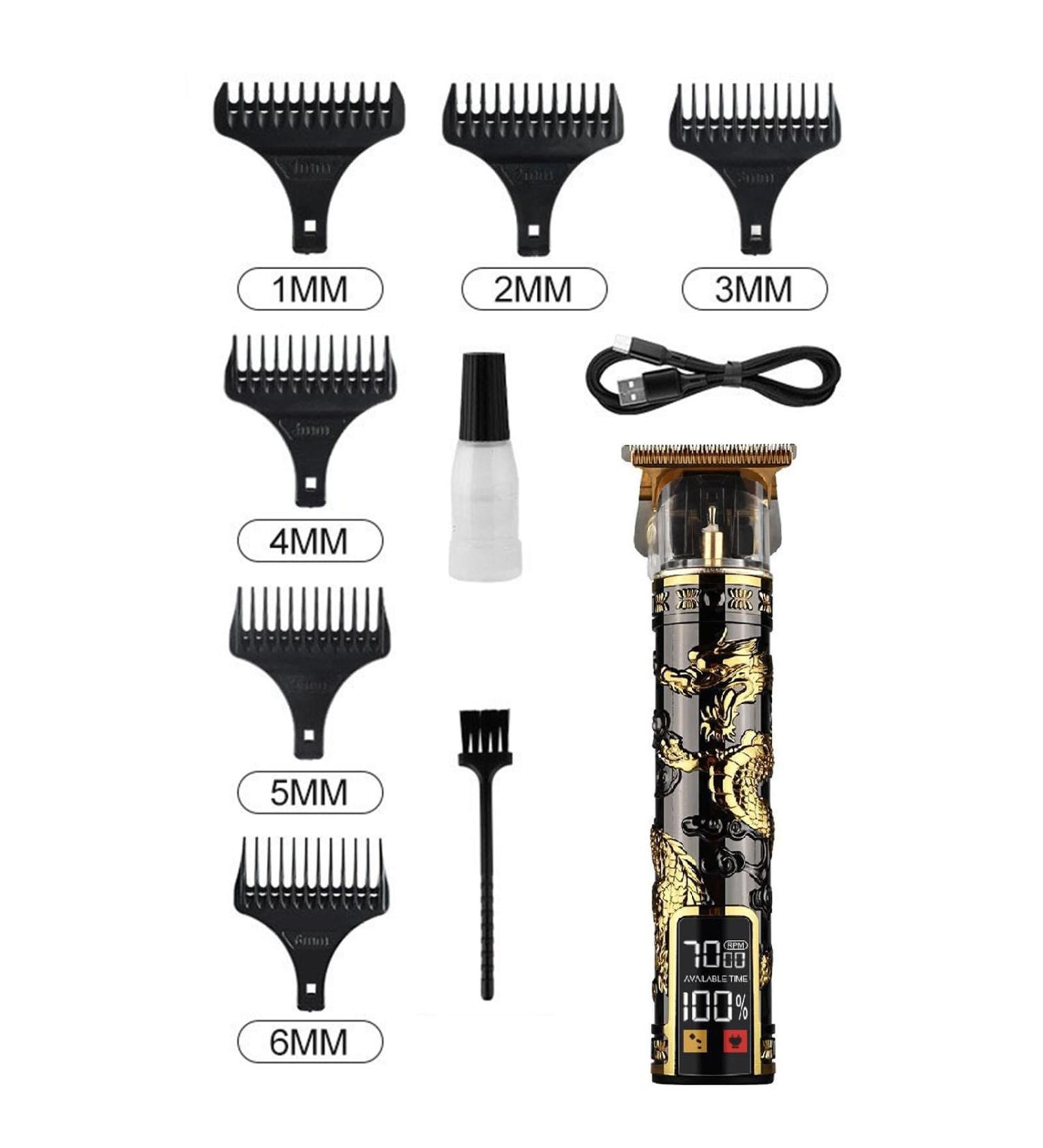 PERZOE Lcd Display Hair Clipper 1 Set Professional Carved Haircutting with Large Screen Maximum Control Digital Black A A Black - Buy Online on GoSupps.com