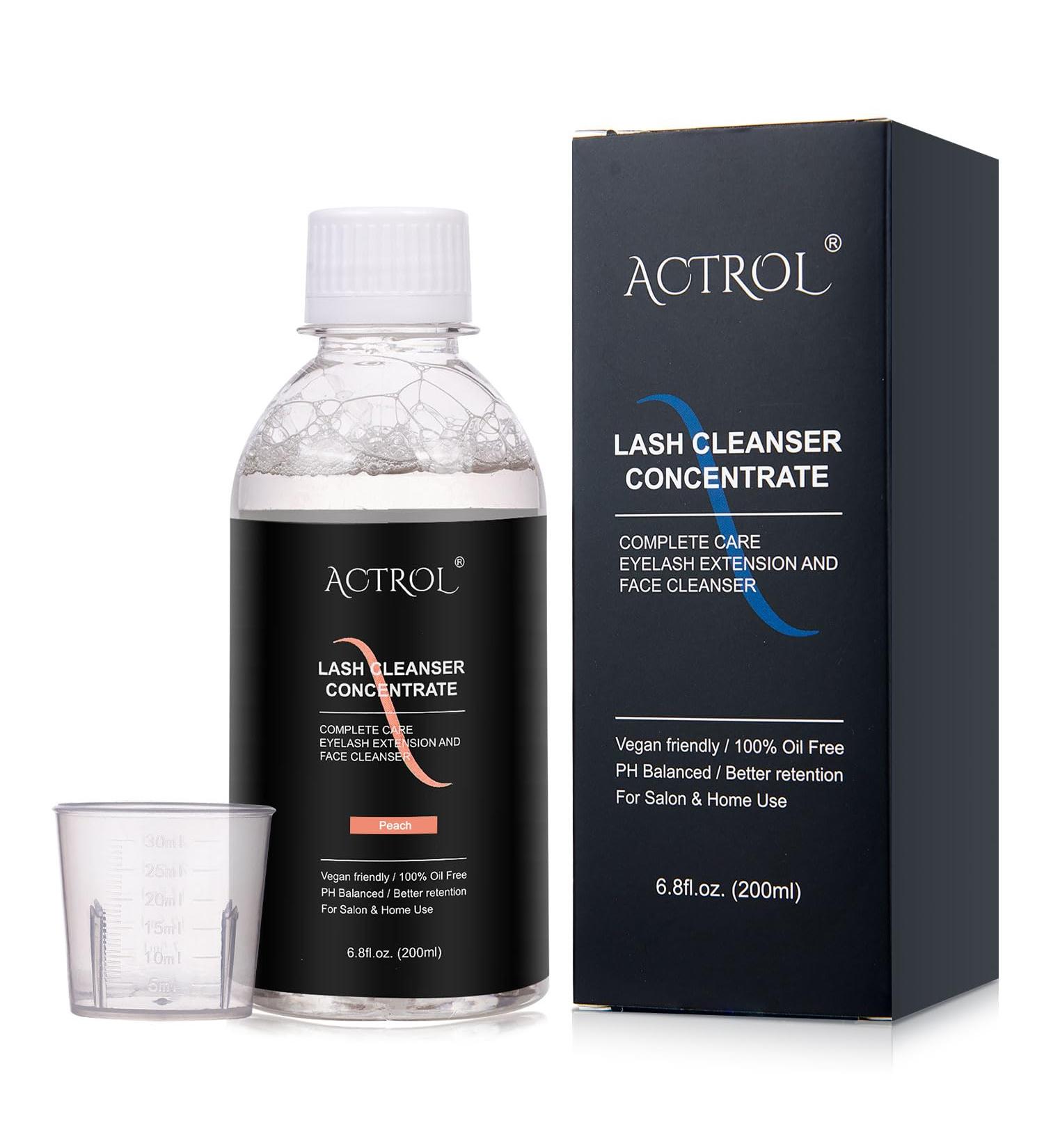 Eyelash Cleanser Concentrate Peach 200ml Professional Lash Extensions Shampoo Natural Foaming Cleanser DIY Paraben & Sulfate Free Non-lrritating Wash for Extensions Lashes with Salon Home Care-Makes 60ml Bottles Eyelash Shampoo - Buy Online on GoSupps.com