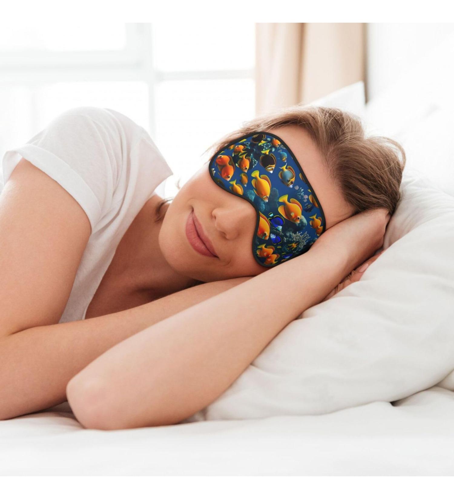 Underwater World Tropical Fish Print Sleep Eye Mask - Soft Eye Cover for Travel & Naps Unisex - Buy Online on GoSupps.com