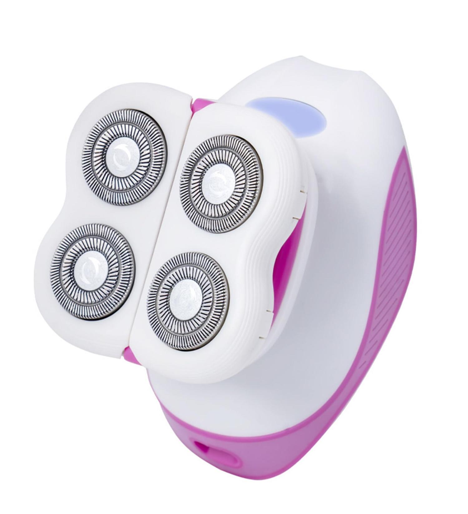 SH-RUIDU Women's 3-in-1 Electric Razor - Portable Painless Bikini Trimmer Facial Cleaning Brush & Hair Remover for Face Body Legs & Lips - Shop Internationally - Buy Online on GoSupps.com