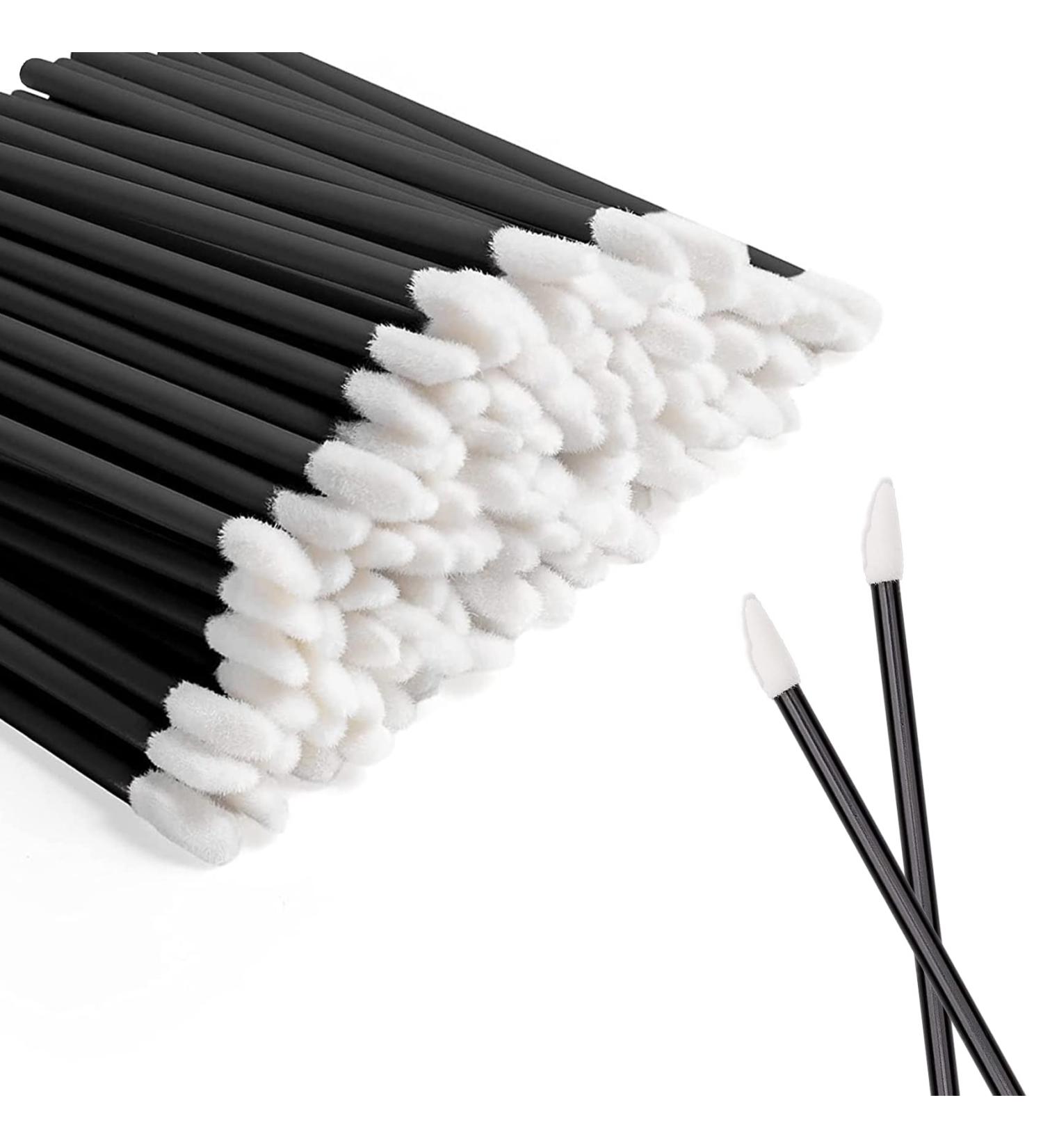 LacyMC Lip Brushes 50 Pieces Black Lip Gloss Applicator Wands Makeup Tool for Details on Eyebrows and Lips - Buy Online on GoSupps.com