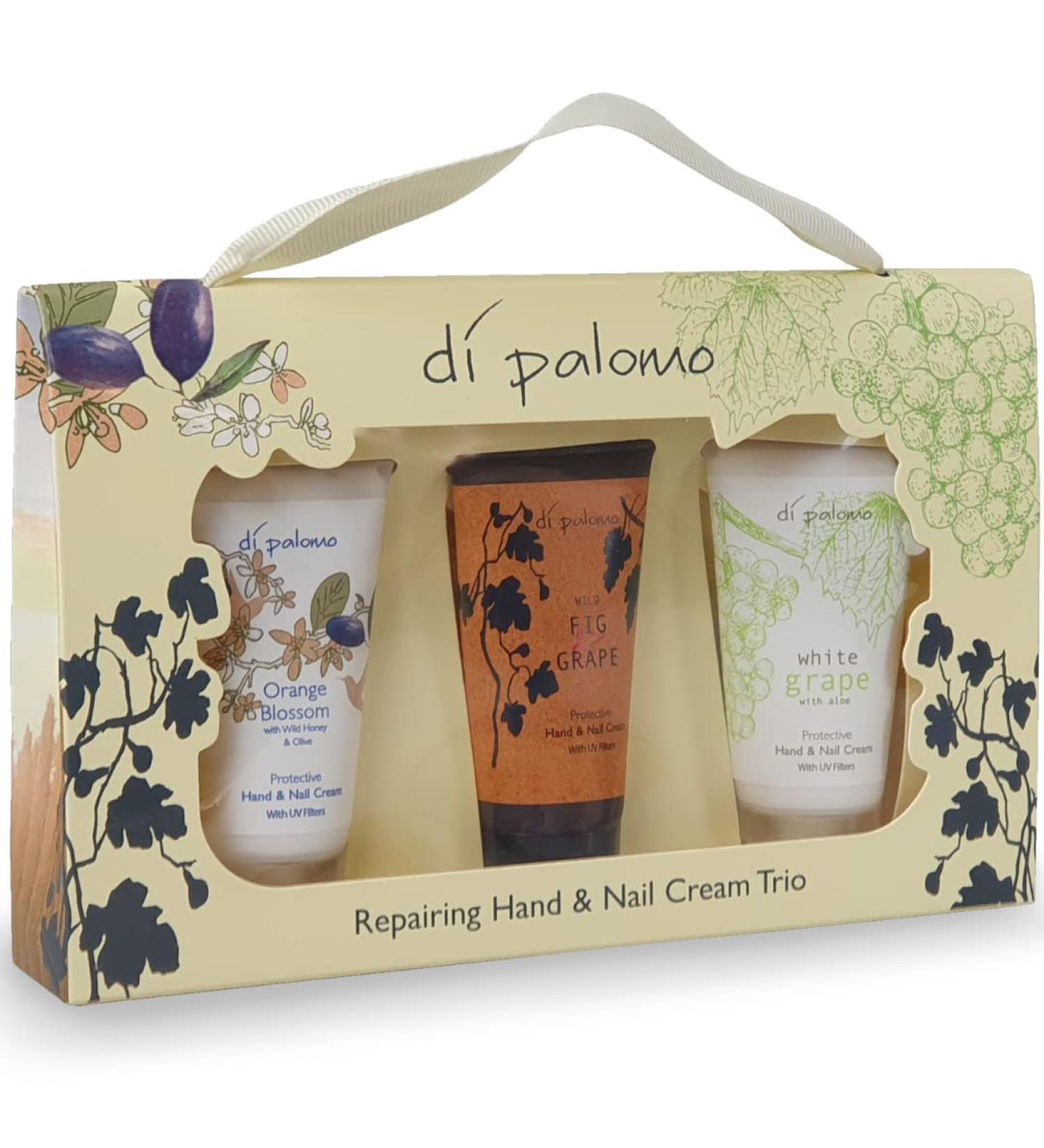 Di Palomo Hand and Nail Cream Set - 30ml Orange Blossom Wild Coward & White Grape | Best Hand Cream for Very Dry Hands - Buy Online on GoSupps.com