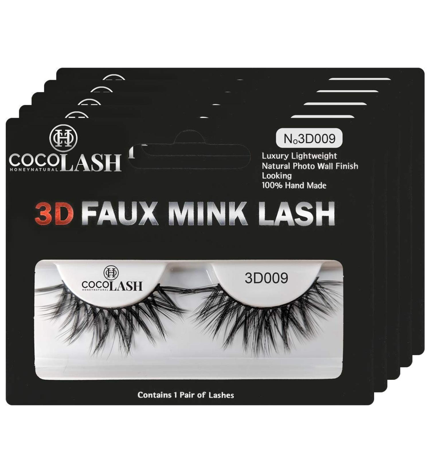Cocohoney 3D Faux False Mink Eyelashes (5 pairs) - Office Look | Handmade, Cruelty-Free, Reusable | Ultralight & Durable - 3D009 - Buy Online on GoSupps.com