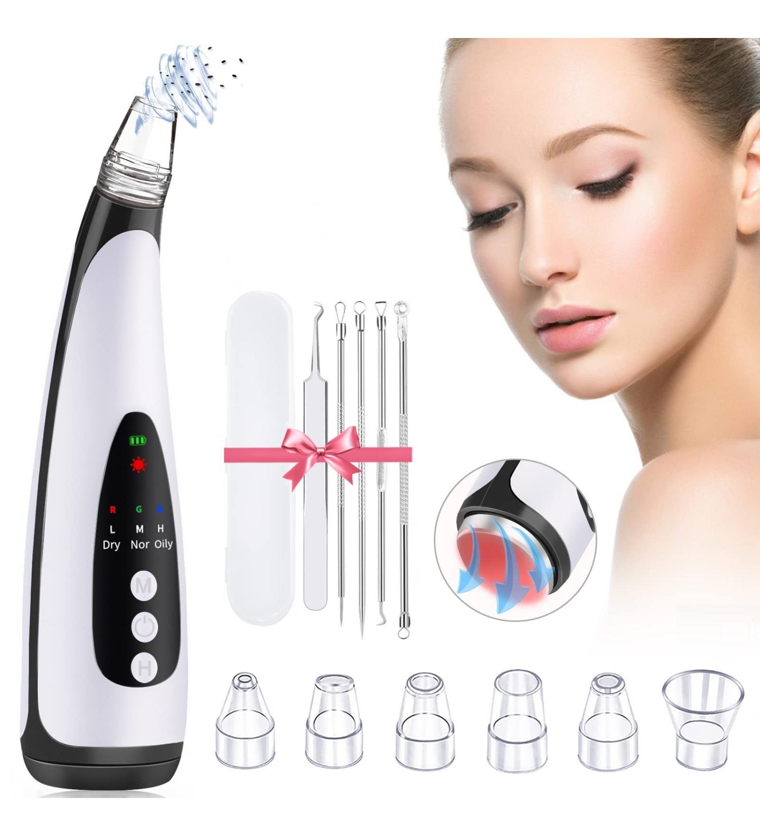 EORYNOL Blackhead Remover Pore Vacuum 2022 - Hot Compress Extractor with 6 Probes for Men & Women - Buy Online on GoSupps.com