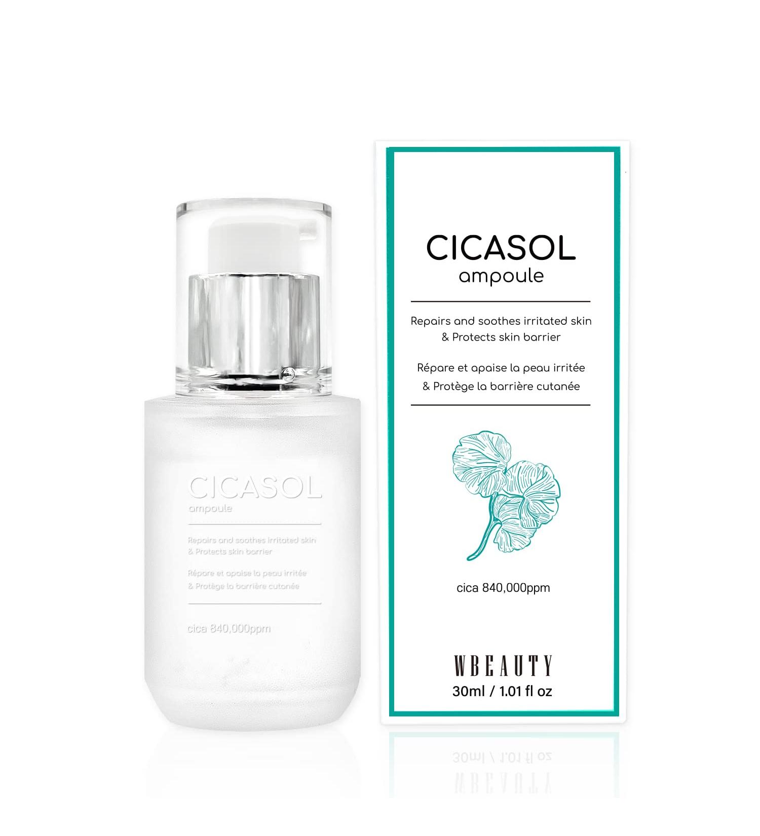 Centella Asiatica 84% Cica Cicasol Ampoule 30mL Serum for Face - Repair, Soothe, and Moisturize Skin - Reduce Hot Flush and Irritations - Natural Active - Buy Online on GoSupps.com