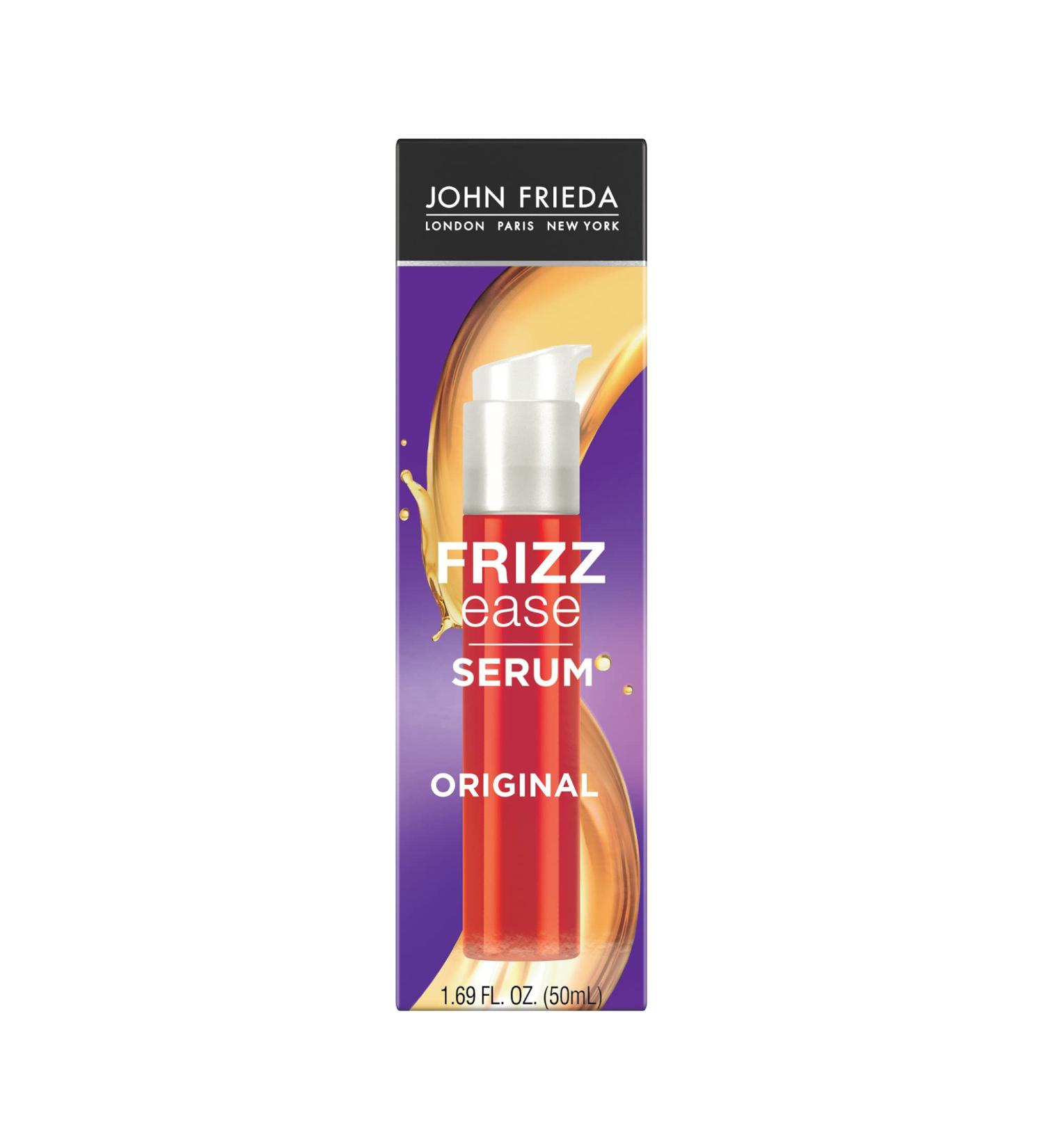 John Frieda Anti Frizz, Frizz Ease Original Hair Serum, Anti-Frizz Heat Protecting, Infused with Silk Protein, 1.69 fl oz - Buy Online on GoSupps.com