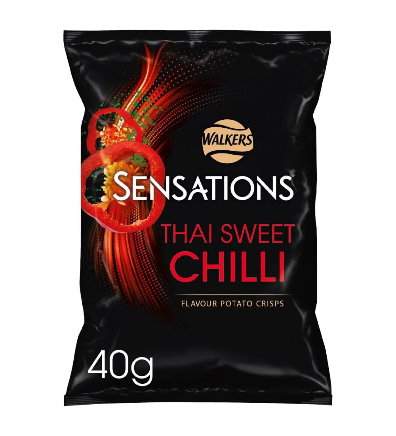 Walkers Sensations Thai Sweet Chilli Crisps 40g-Food