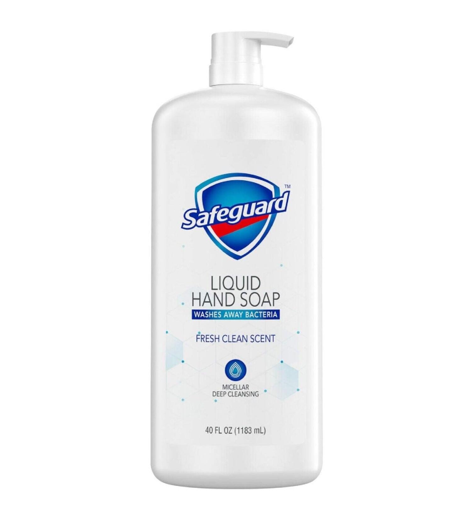 Safe Guard Liquid Hand Soap - Micellar Deep Cleansing - Fresh Clean Scent - 40 oz - International Shipping Available - Buy Online on GoSupps.com