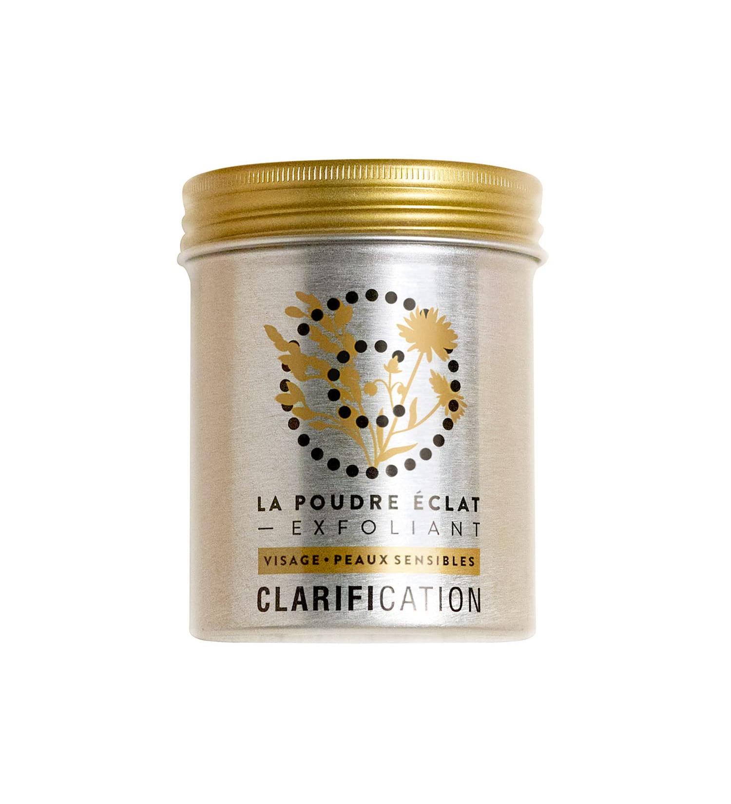 La Poudre clat Facial Exfoliator No-Tightness Scrub Vanilla Biscuit Scent Cleanses and Refines Skin Texture 100% Natural Vegan and Made in France CLARIFICATION - Buy Online on GoSupps.com