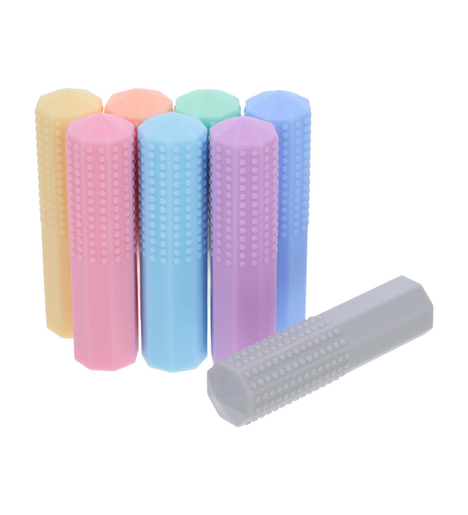DIYEAH 8pcs Pencil Toppers For Sensory Kids Pencil Caps Chewable Pencil Caps Chewing Brick Tool For Student - Buy Online on GoSupps.com