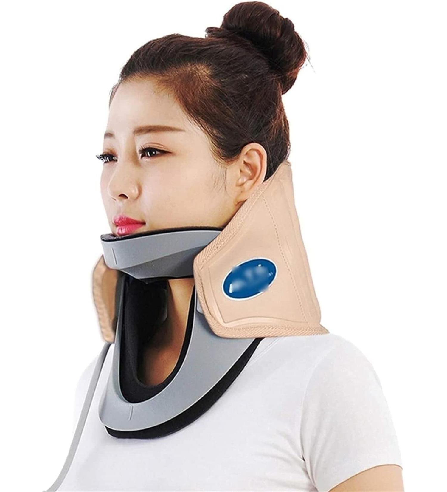 Jlasdr Neck Protection Cervical Support Device for Pain Relief - Sore Crane Hell Perfect for Office Workers & Students | 20cm Beige - Buy Online on GoSupps.com