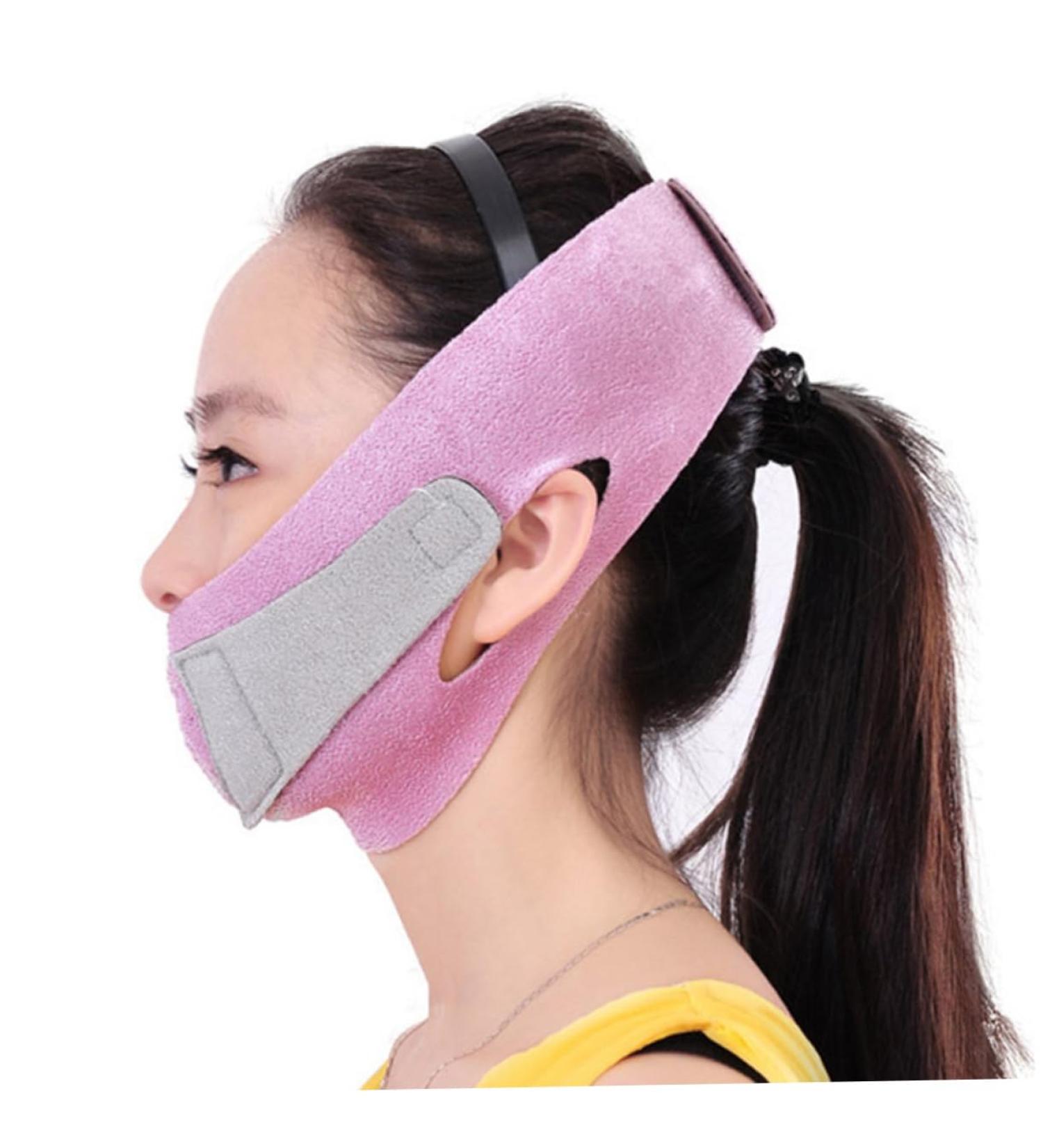 Angoily 1pc -lifting Artifact Slimming Belt Chin Strap Facial Lifting Belt Slim Strap Chin Lift V Shape Neoprene Material Pink Thin Noodles - Buy Online on GoSupps.com