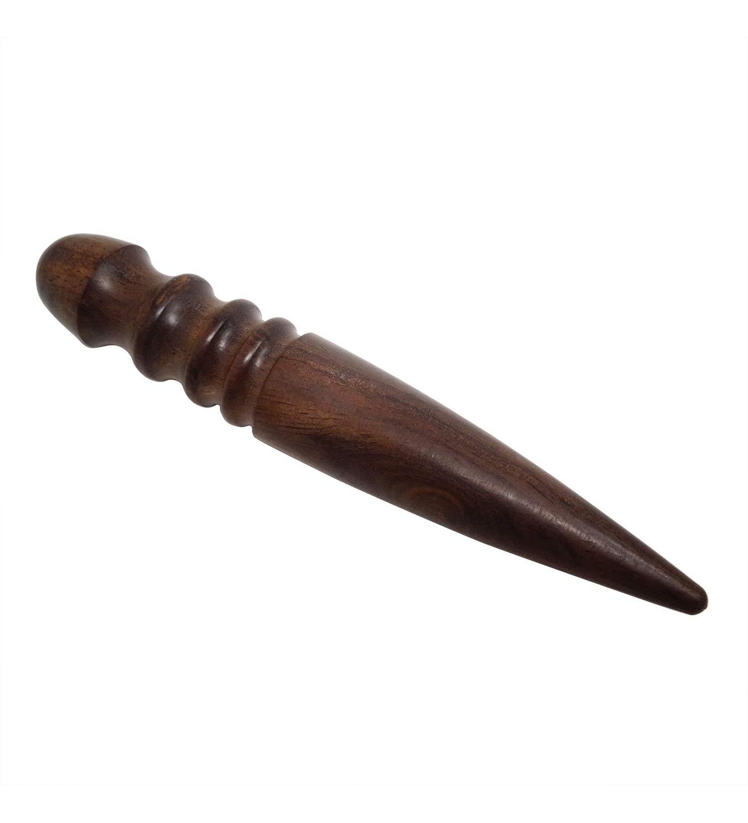Honbay Ebony Wood Leather Edge Burnisher Tool - 4 Grooves for Perfectly Burnished Leather Projects - Buy Online on GoSupps.com